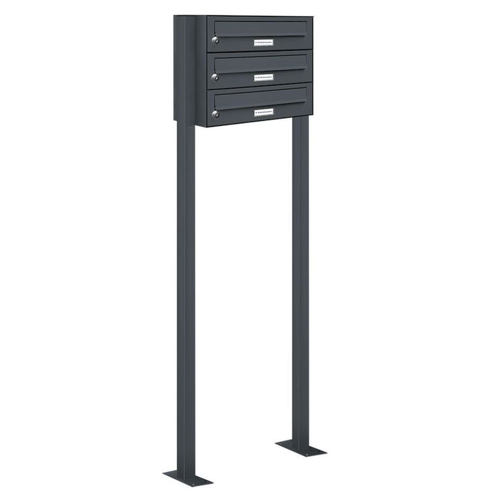 AL Briefkastensysteme Standbriefkasten 3er Premium Standbriefkasten RAL