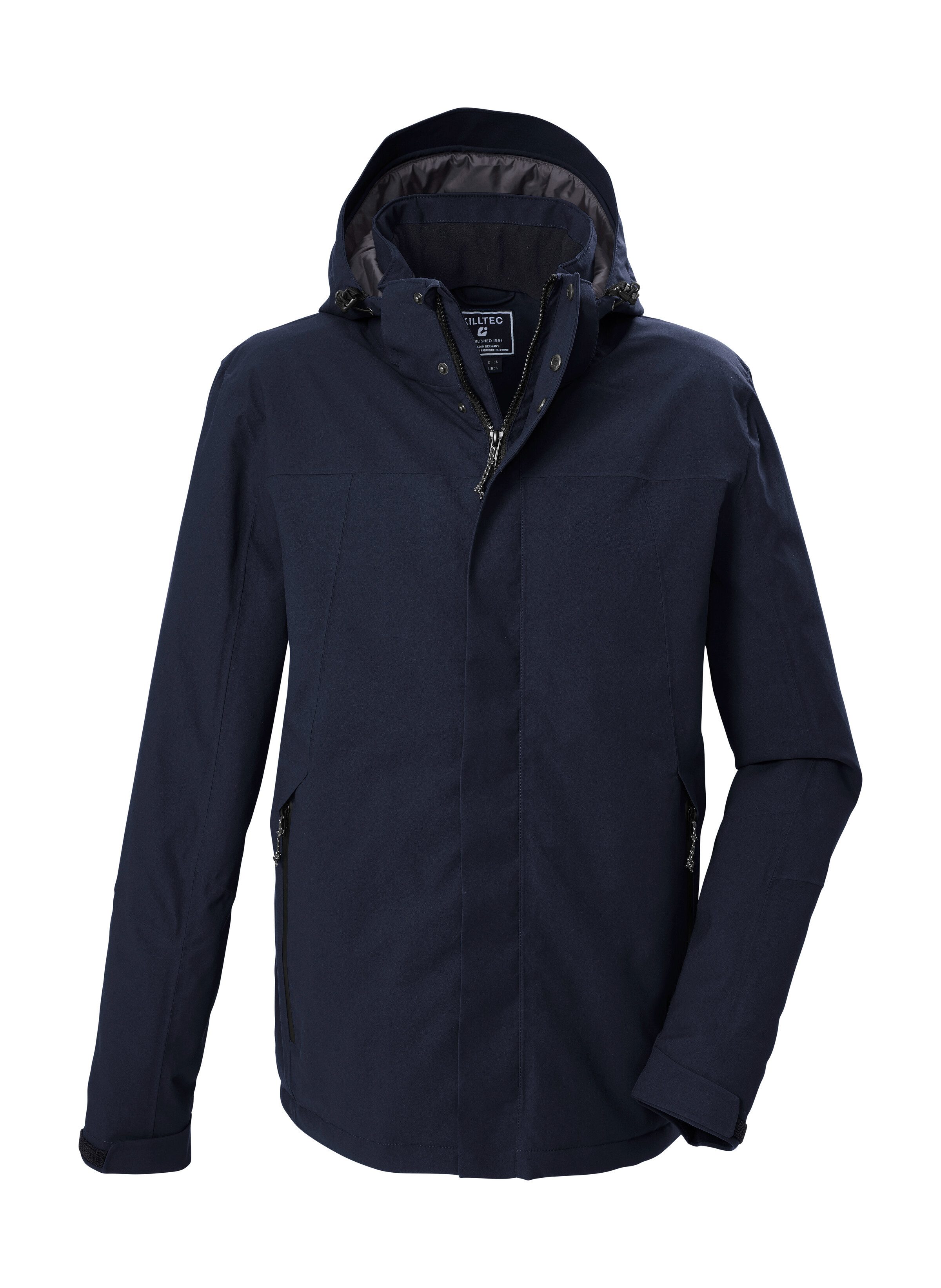 Killtec Funktionsjacke KOW 2 MN JCKT Wasserdichte, atmungsaktive Funktionsjacke mit abnehmbarer Kapuze