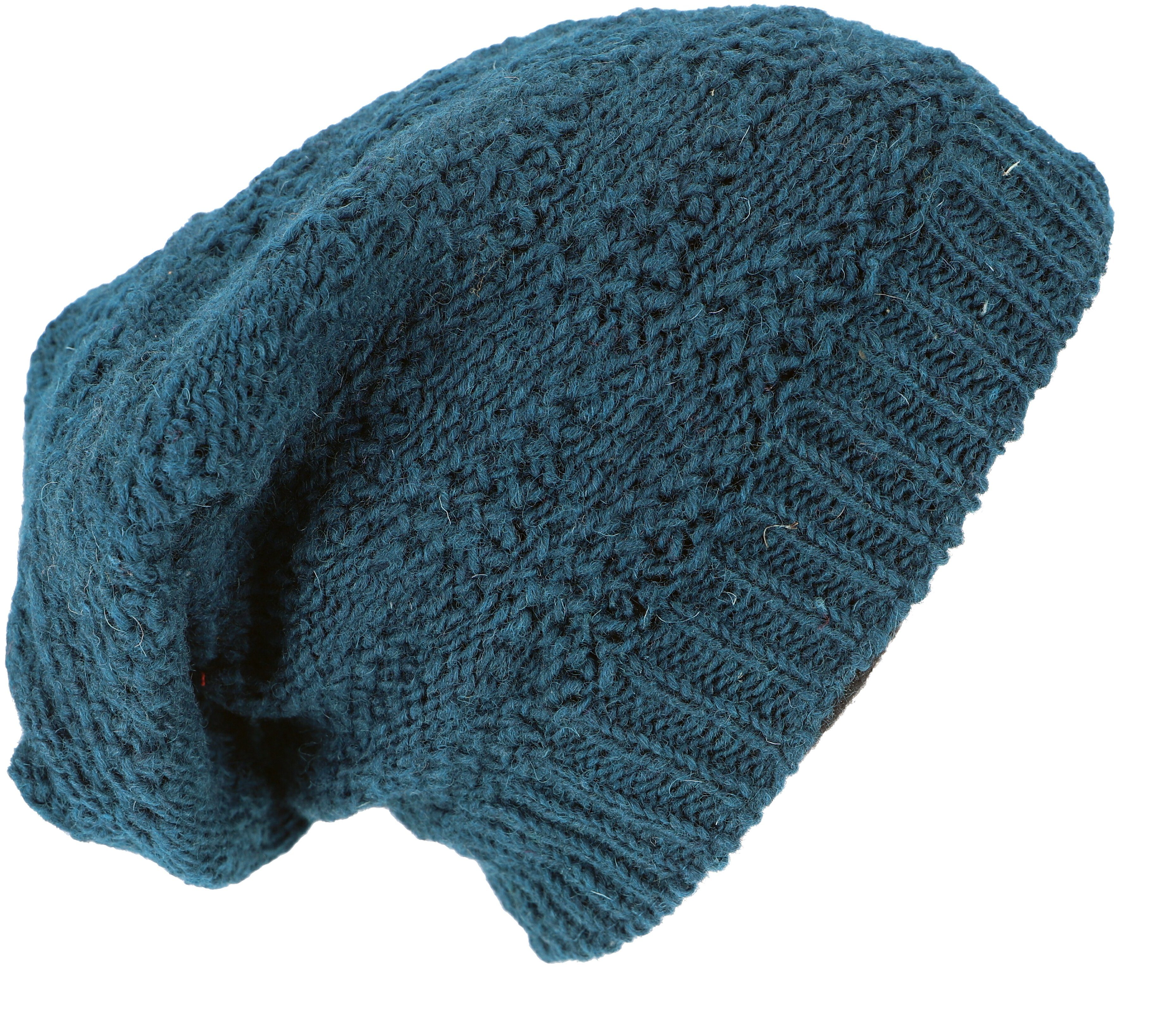 Strickmütze Handgestrickte Beanie Mütze, gefütterte..