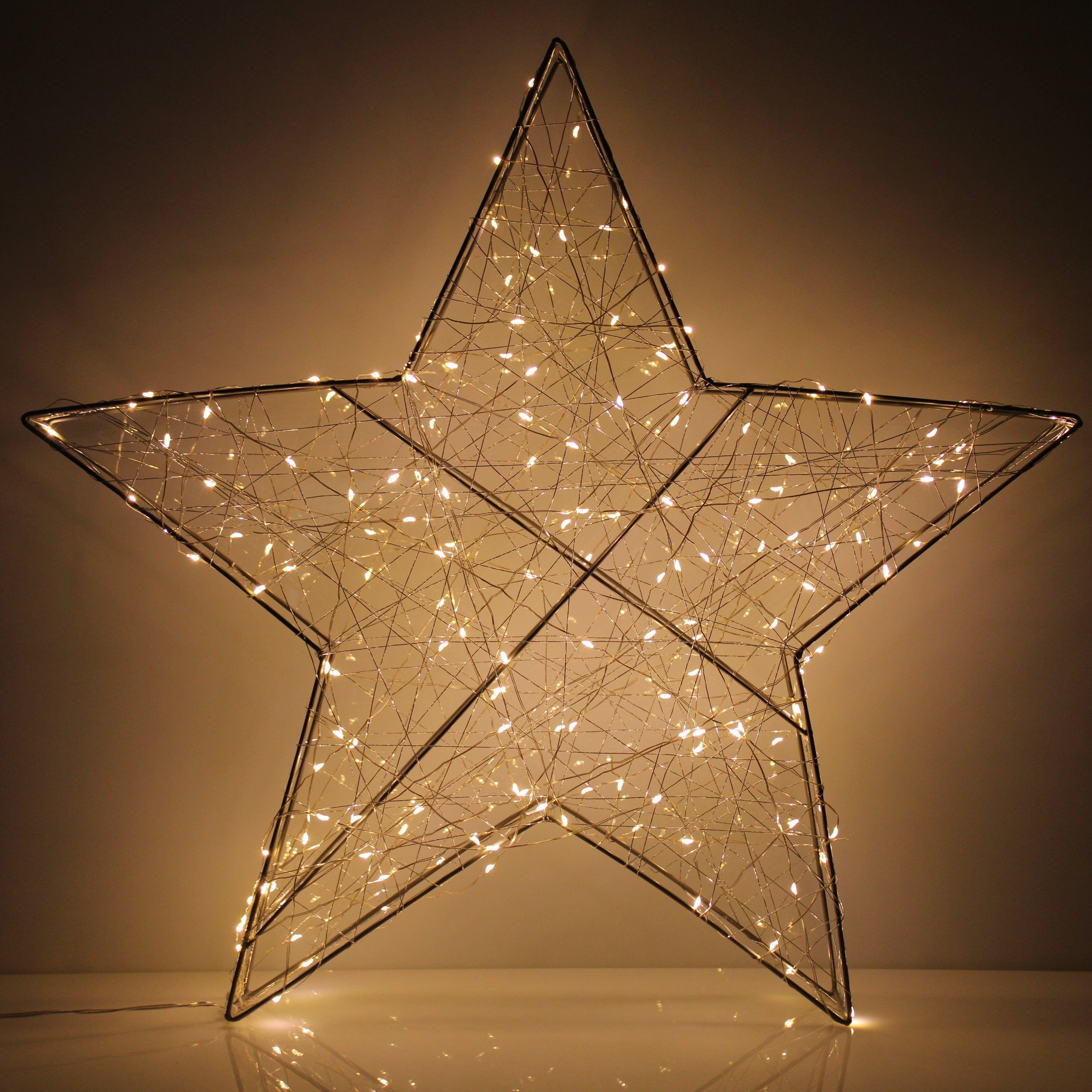 OnlineFuchs LED Stern Leuchtstern Weihnachten mit LED Lichterkette für
