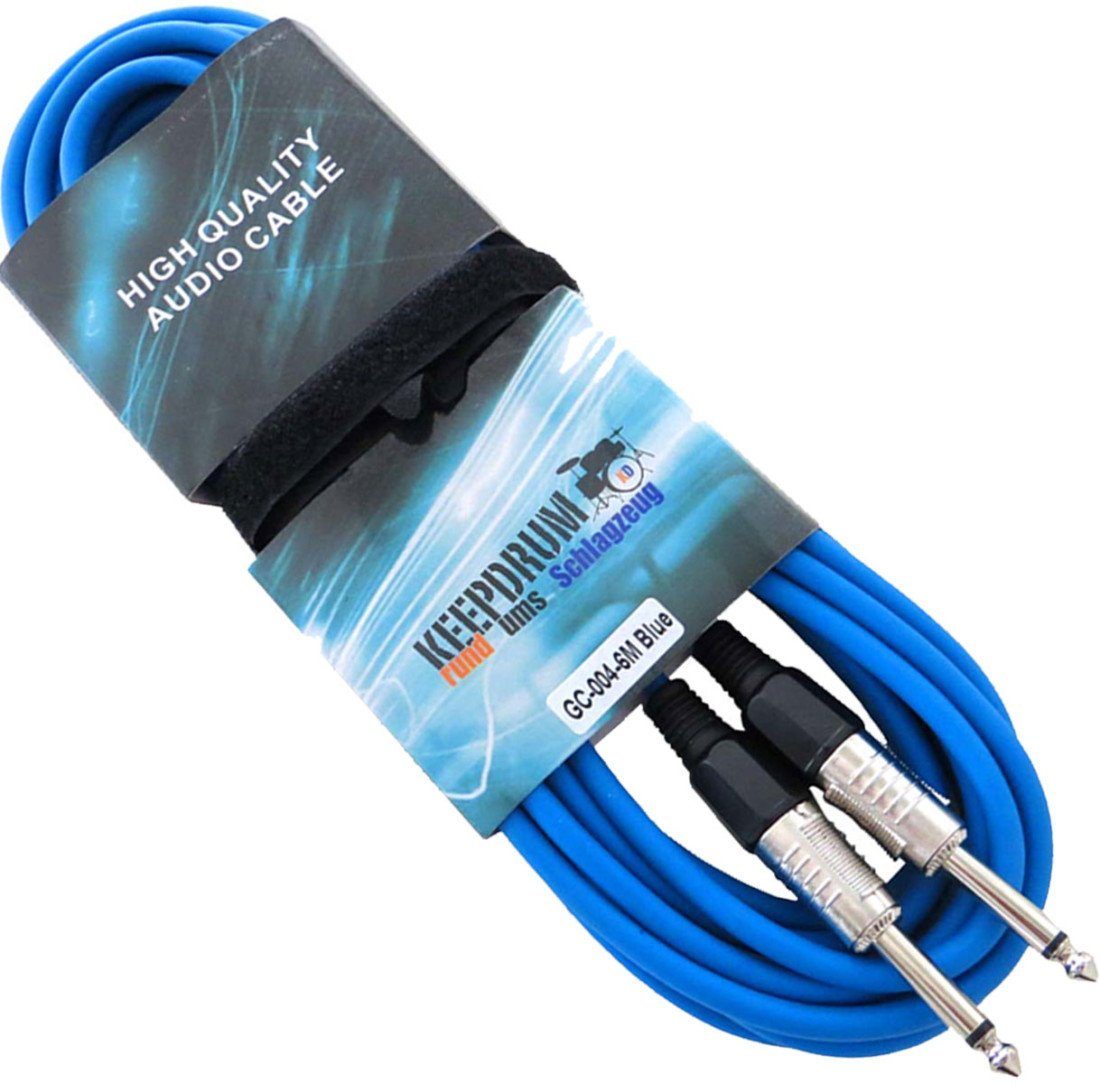 keepdrum keepdrum Mono-Klinkenkabel 6m Farben-Set 4 Kabel Instrumentenkabel, 6,35-mm-Klinke, (600 cm), Klinkenkabel Farben-Set 6m