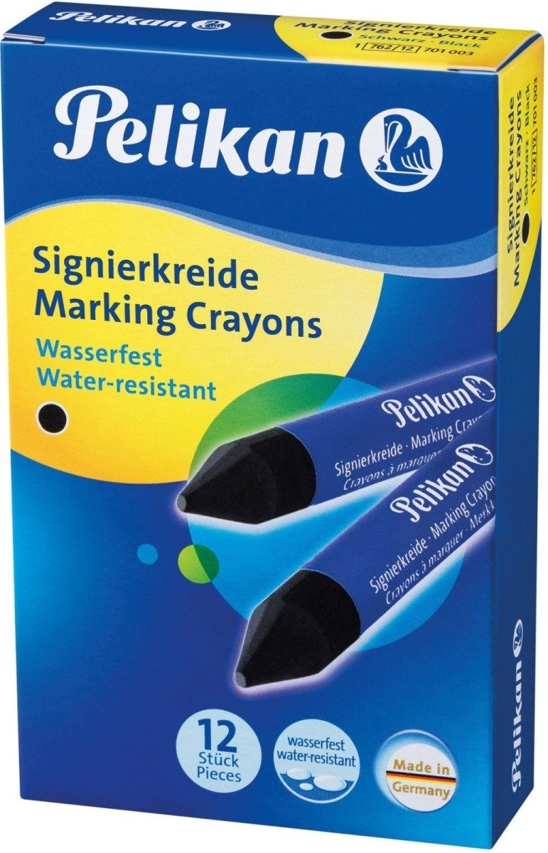 Pelikan Maltuch Signierkreide 762/12 schwarz 12 Stifte