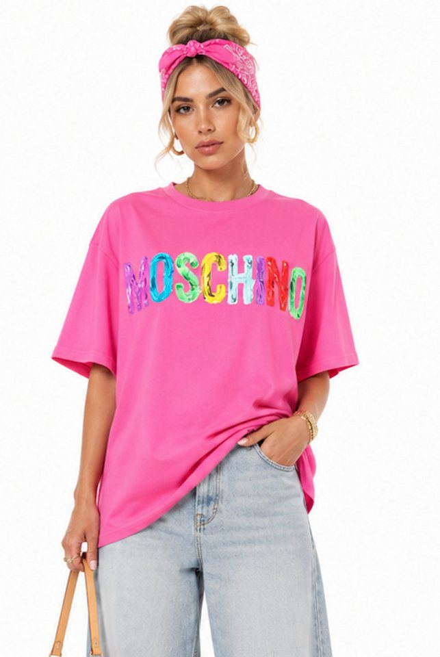 Moschino T-Shirt COUTURE 3D Logo Paint-Effect Shirt Oversize 3D-Logo mit handgemaltem Effekt