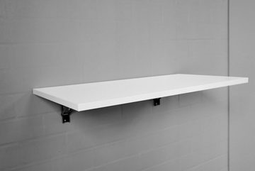 hibitaro Klapptisch Wandklapptisch, Inkl. Tischplatte Weiß Dekor 1000 x 600 x 25 mm (1-St)