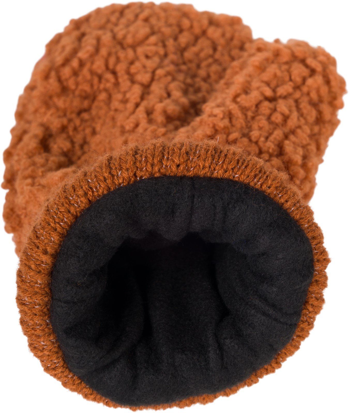 styleBREAKER Fleecehandschuhe Strick Fäustlinge Teddyfell (1-St) günstig online kaufen