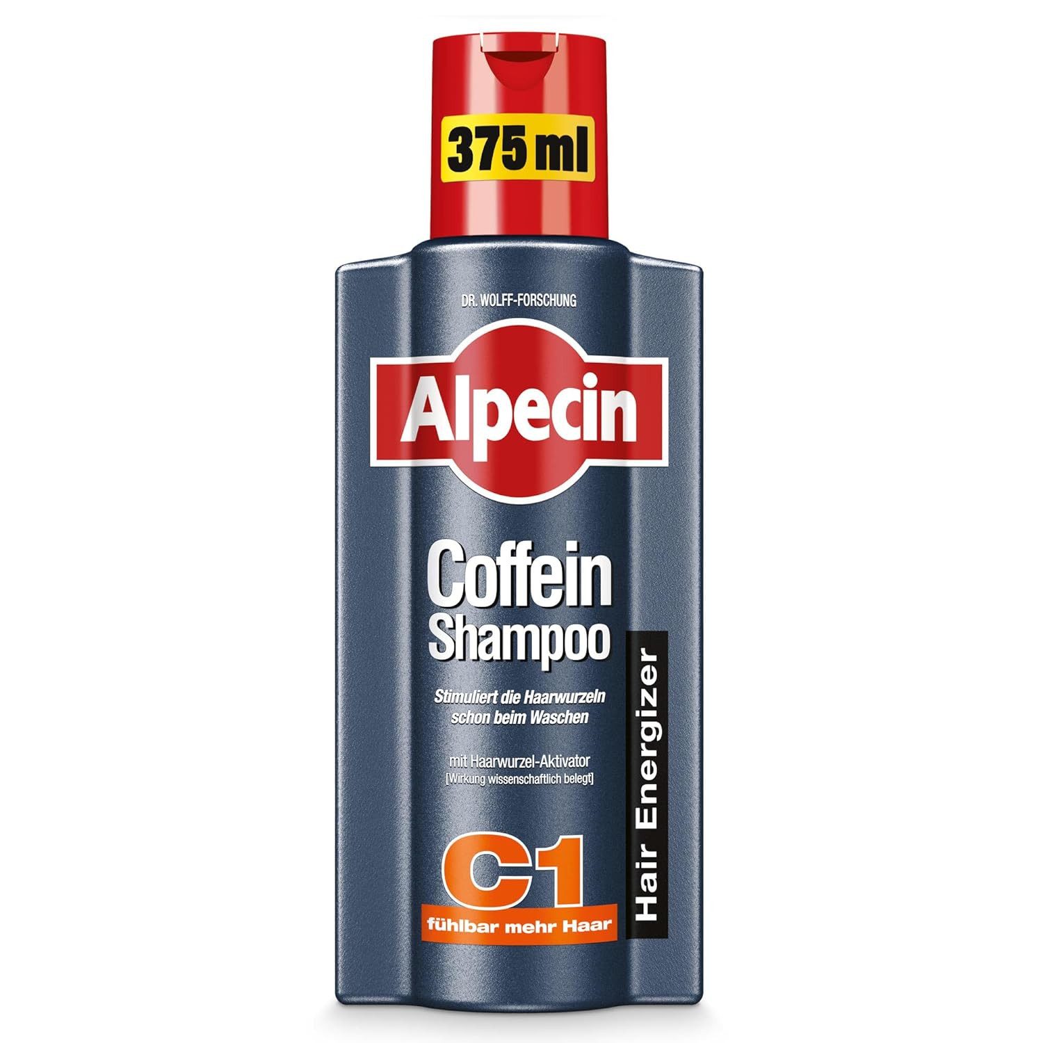 Alpecin Haarshampoo Coffein Shampoo C1 für die Haare, Haarwurzelstärkung 375ml, 1-tlg.
