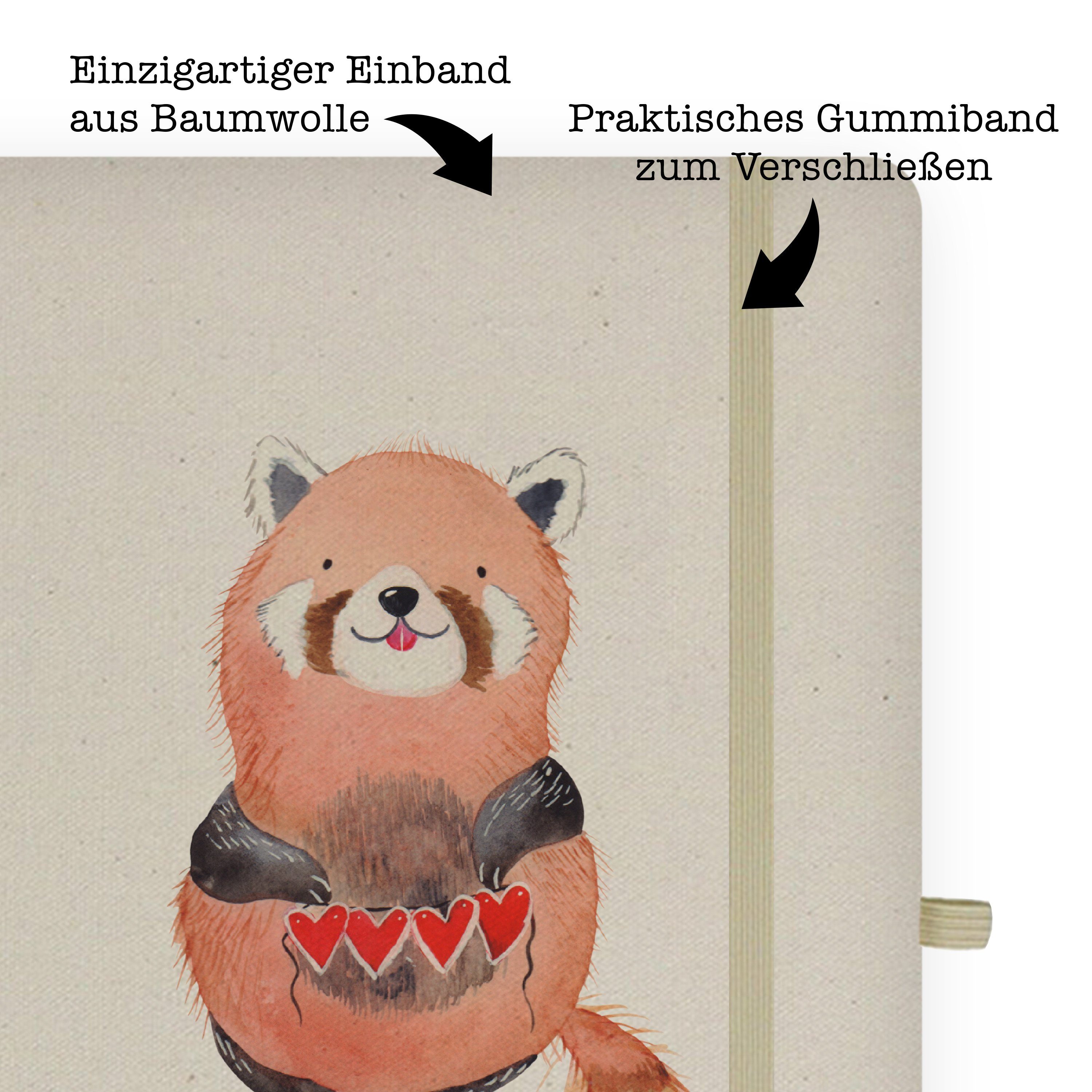 Transparent - Mrs. N Mr. Panda & Tiermotive, Panda Geschenk, Panda Mrs. - Notizbuch Tiere, Mr. Roter Notizheft, &