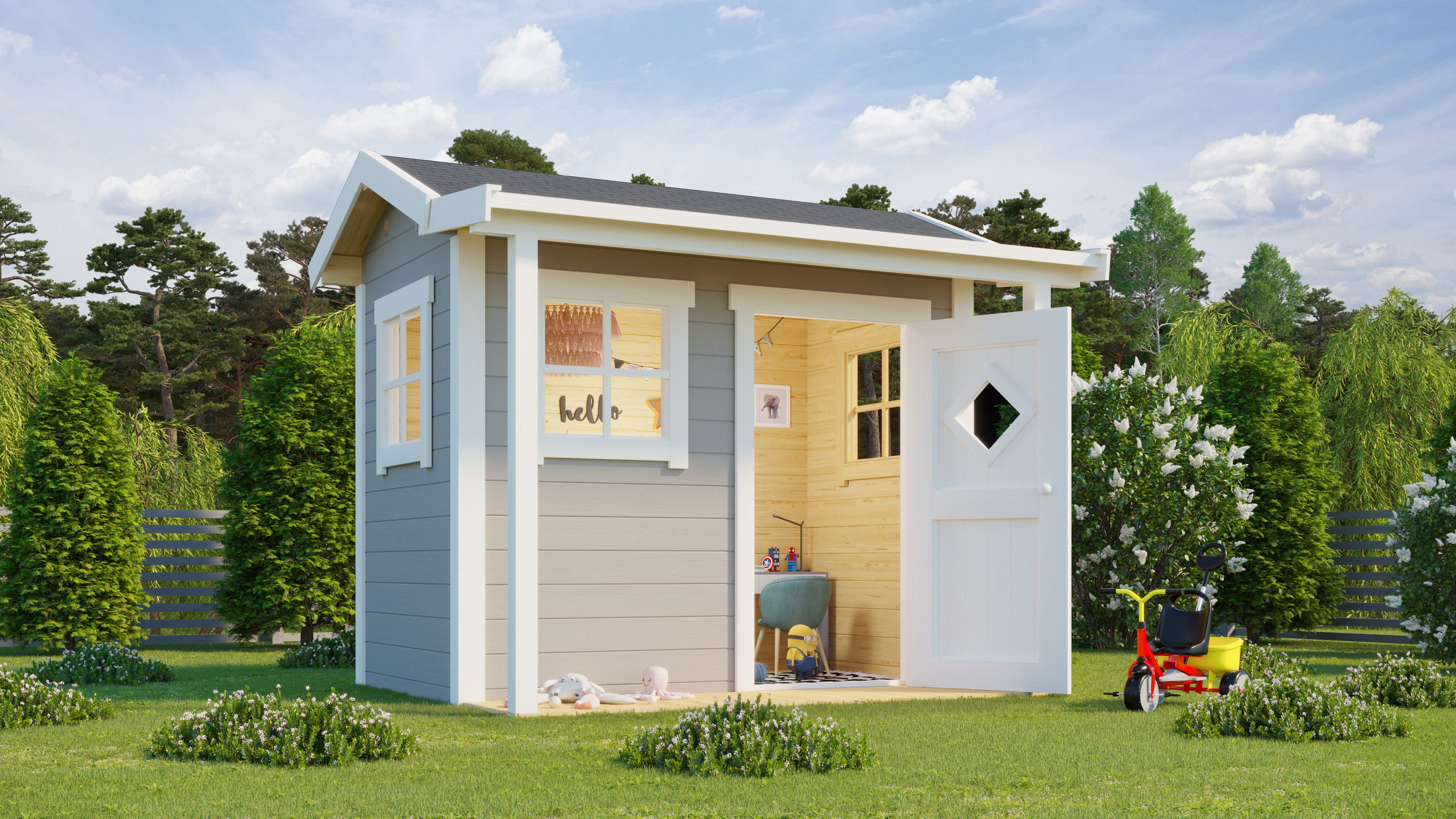 Nordic Holz Spielhaus PINGO, BxTxH: 200x120x188 cm