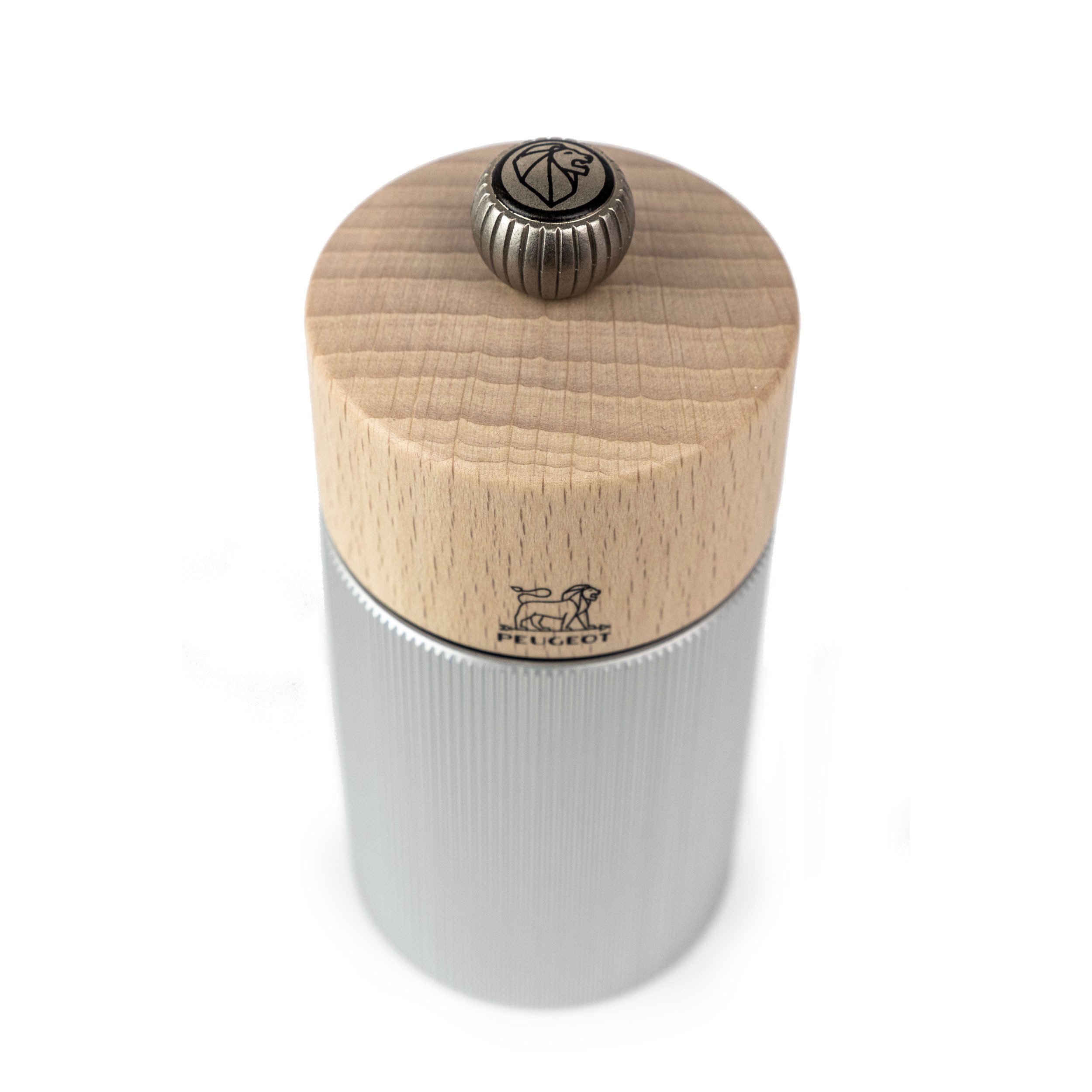 PEUGEOT Pfeffermühle LINE 12cm Aluminium Buchenholz Stahlmahlwerk Manuell Manuell