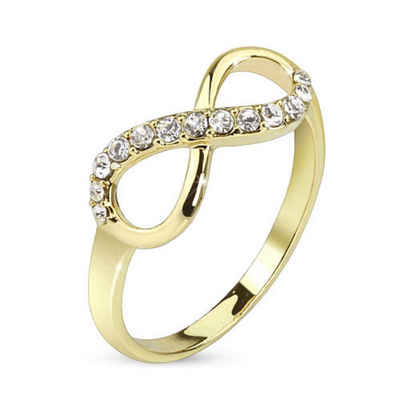 BUNGSA Fingerring Ring Infinity Gold aus Messing Damen (Ring, 1-tlg), Damen Herren