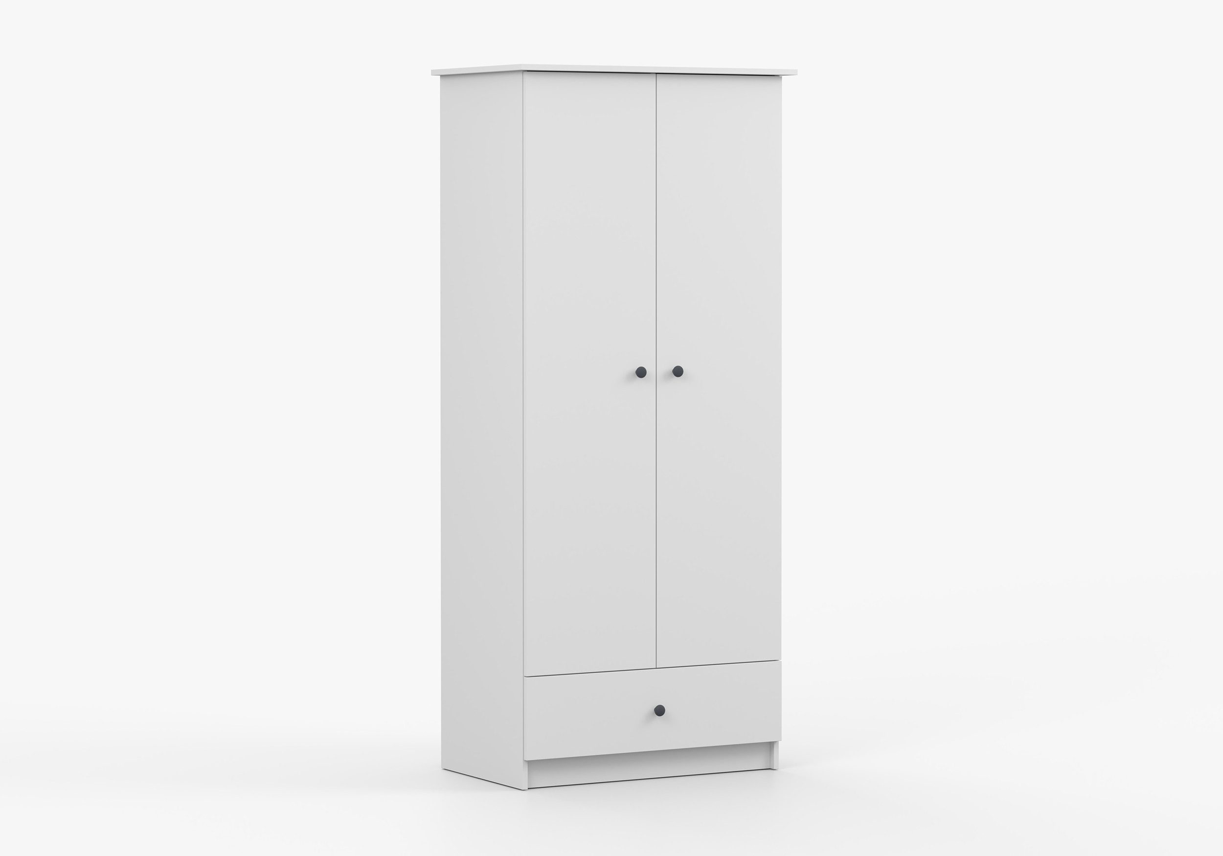MOEBLO Drehtürenschrank Fizzy (Funktionaler Kleiderschrank für Kinderzimmer, 2 Türen & Schublade, Kompakter Schrank, Kleiderschrank 2-türig Schrank Garderobe Schlafzimmer Drehtürenschrank) (BxHxT): 85,5 x 193 x 53 cm