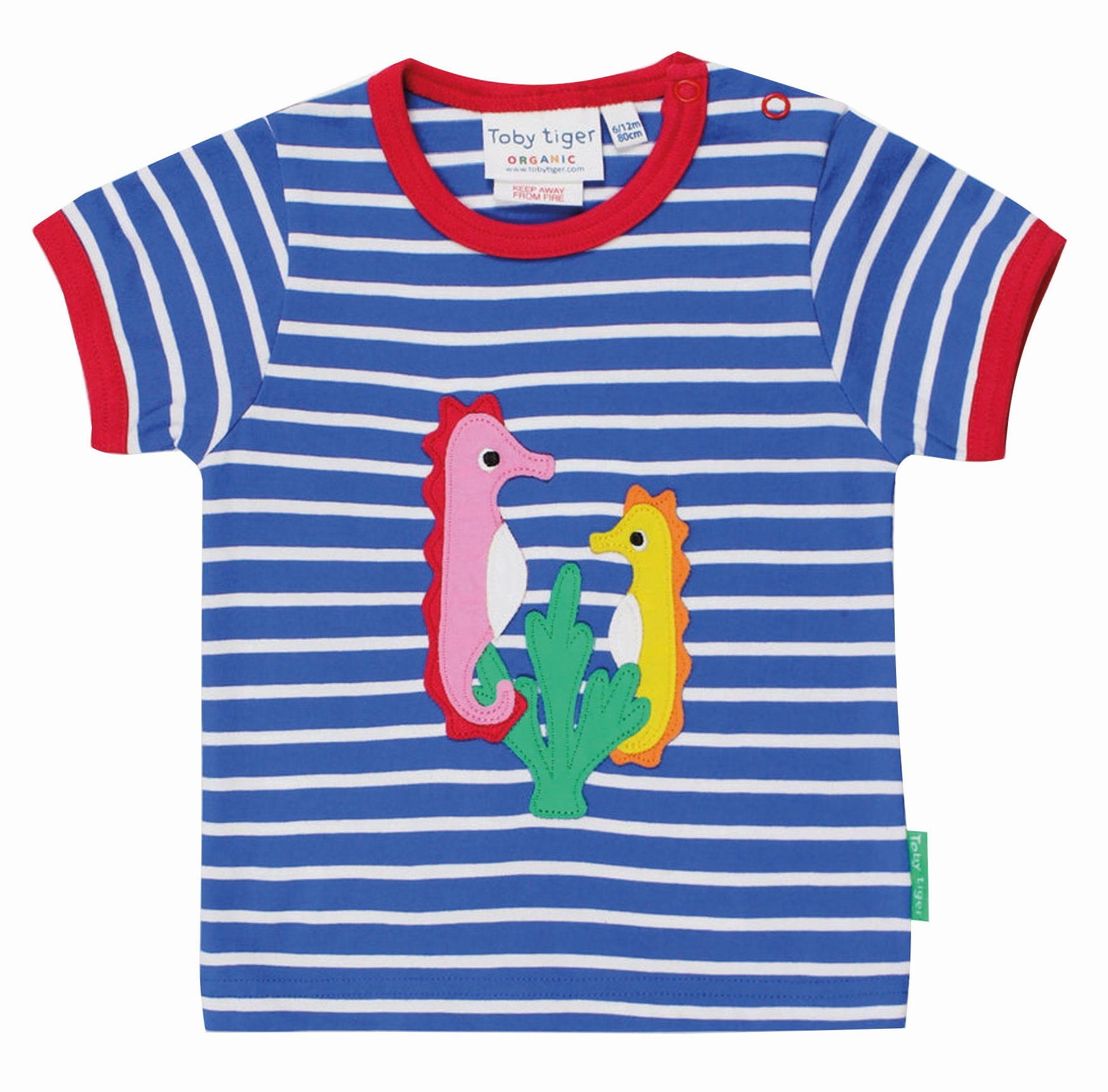 Toby Tiger T-Shirt T-Shirt mit Seepferdchen Applikation