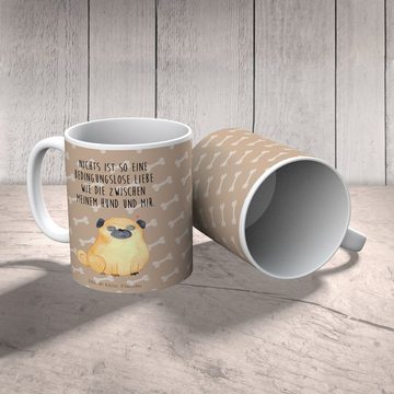 Mr. & Mrs. Panda Tasse Mops - Hundeglück - Geschenk, Haustier, Büro Tasse, Hunderasse, Tierl, Keramik, Einzigartiges Botschaft