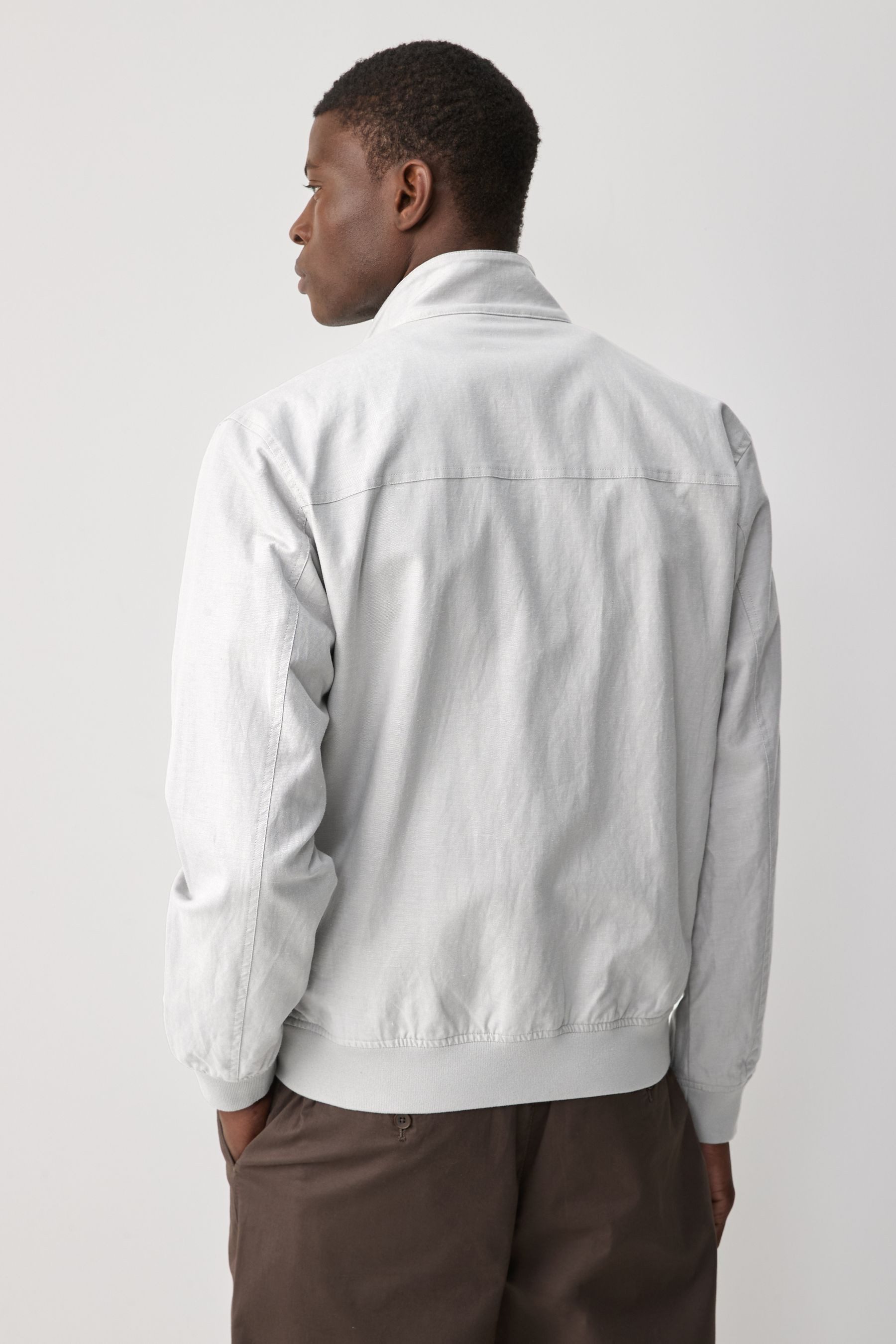 Next Blouson Leichte Harrington-Jacke aus Leinengemisch günstig online kaufen