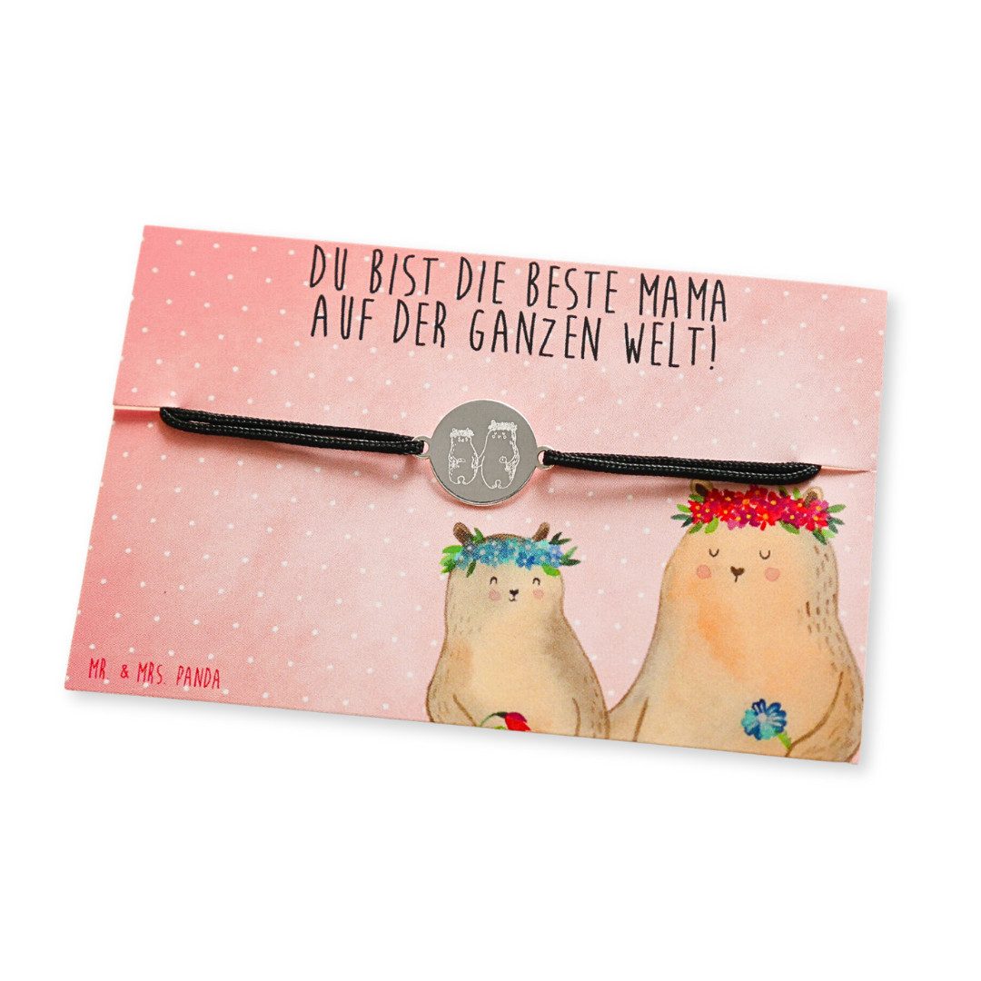Mr. & Mrs. Panda Armkette Bären mit Blumenkranz, Armband, Kinder, Freundschaftsarmbänder, Mutte (Packung, 1-tlg)