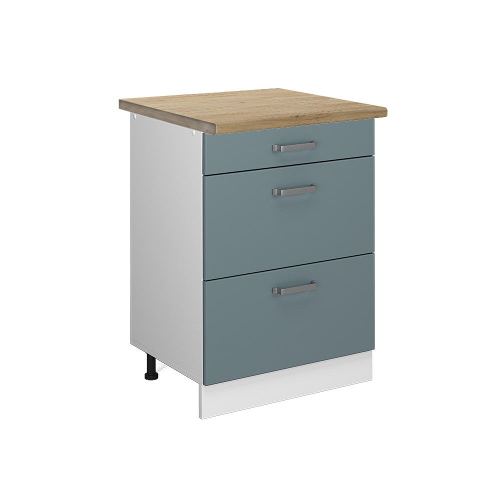 Vicco Unterschrank R-Line, Blau-Grau/Weiß, 60 cm günstig online kaufen