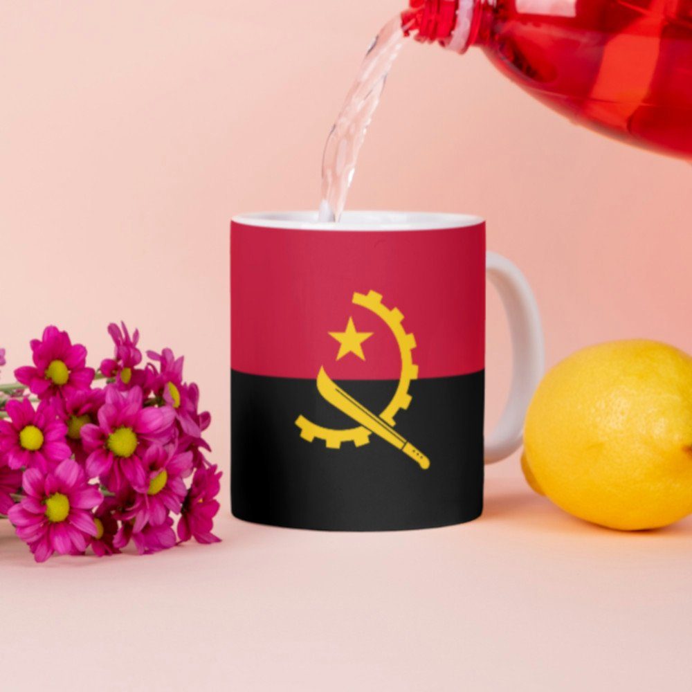 Flagge Tasse Cup Tinisu Kaffeetasse National Becher Kaffee Pot Tasse Angola Büro