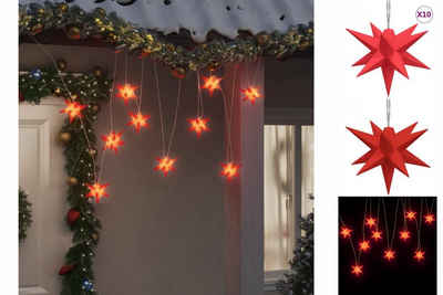 vidaXL Dekolicht Weihnachtsstern 10 LEDs Rot 10 cm Außenbereich