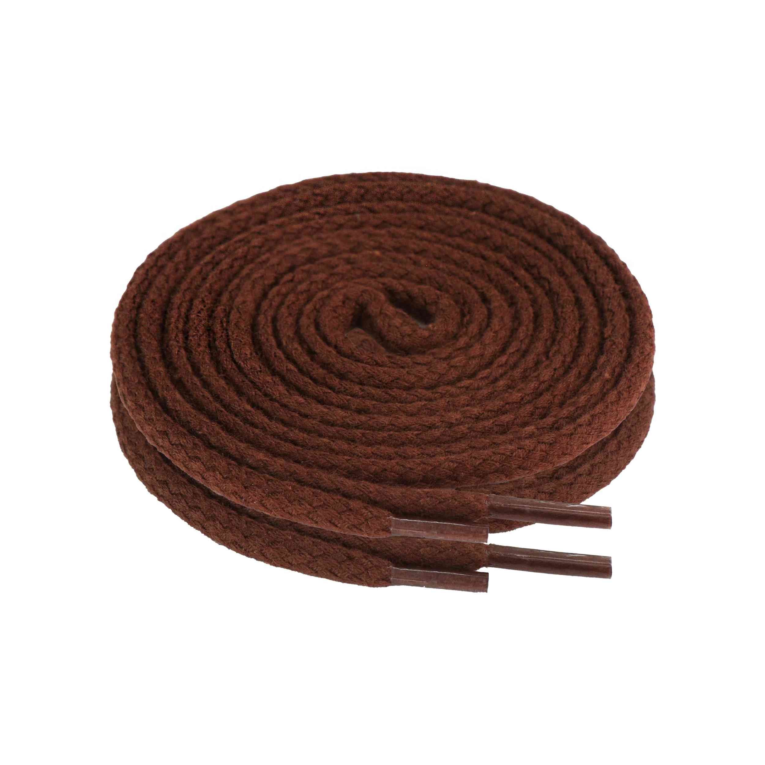 Schnürsenkel Braune runde Schnürsenkel 120cm – 1 Paar Baumwolle für Alltag & Sneake