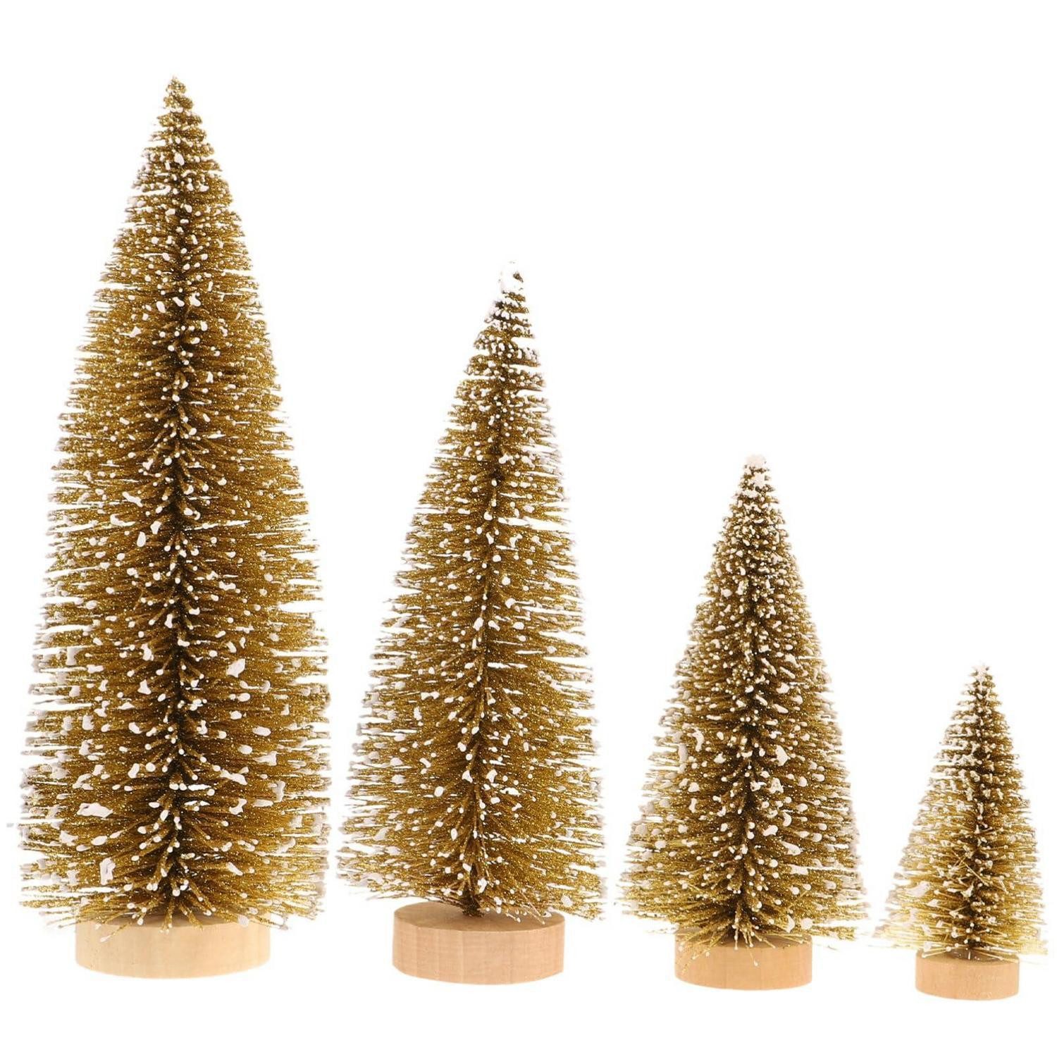 LuxusKollektion Künstlicher Weihnachtsbaum Mini Weihnachtsbaum Deko 4er Set
