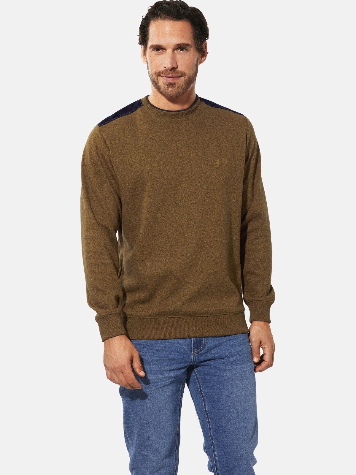 Babista Sweatshirt TIMARIO mit Velours-Schulterbesätzen