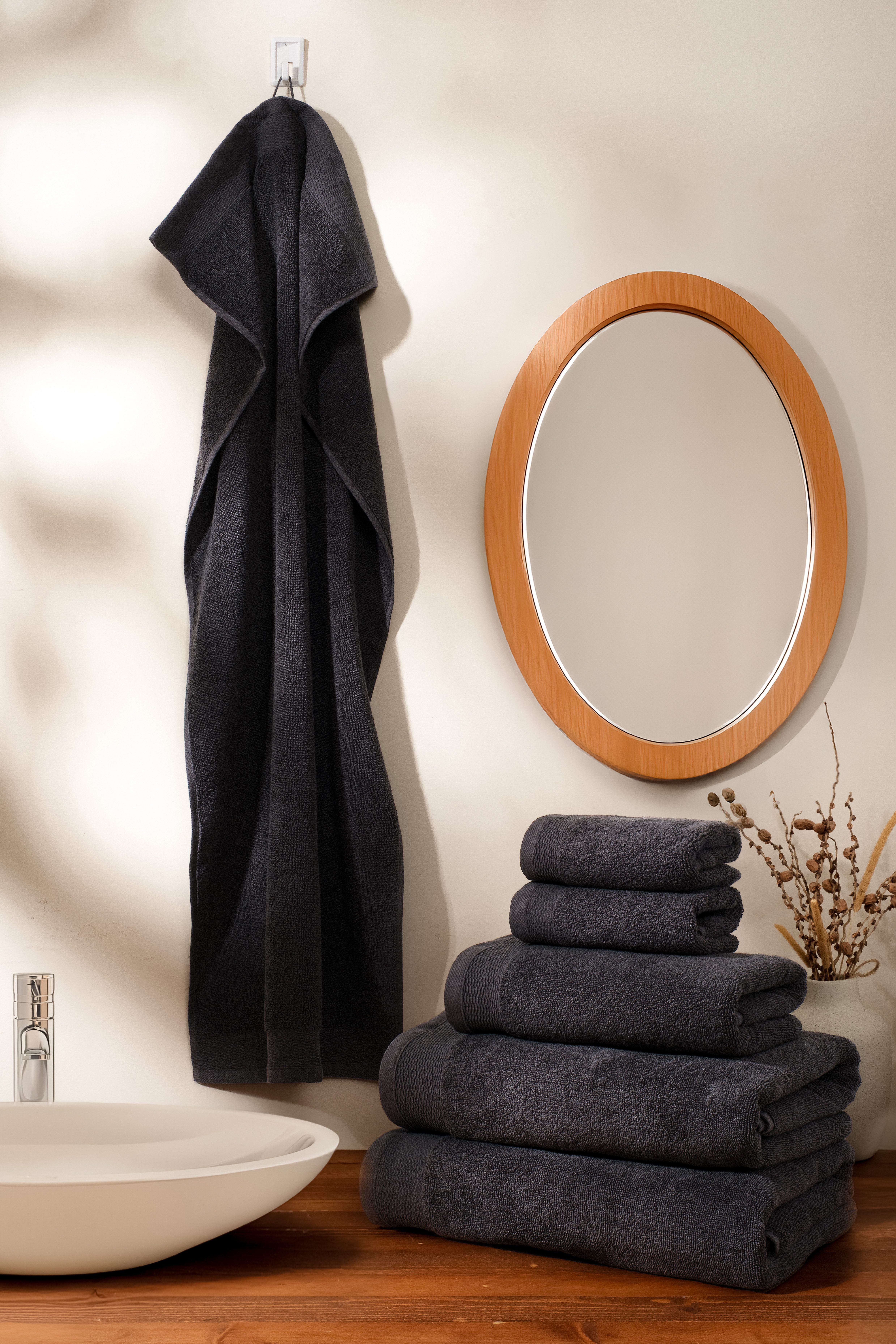 OTTO home Handtuch Set Fenya, flauschig und weich, Premium Handtücher, 550 gr/m², Walkfrottier (Set, 6-St), mit Bordüre, Set, 100% Baumwolle, Hotel-Qualität, 5 Jahre Garantie