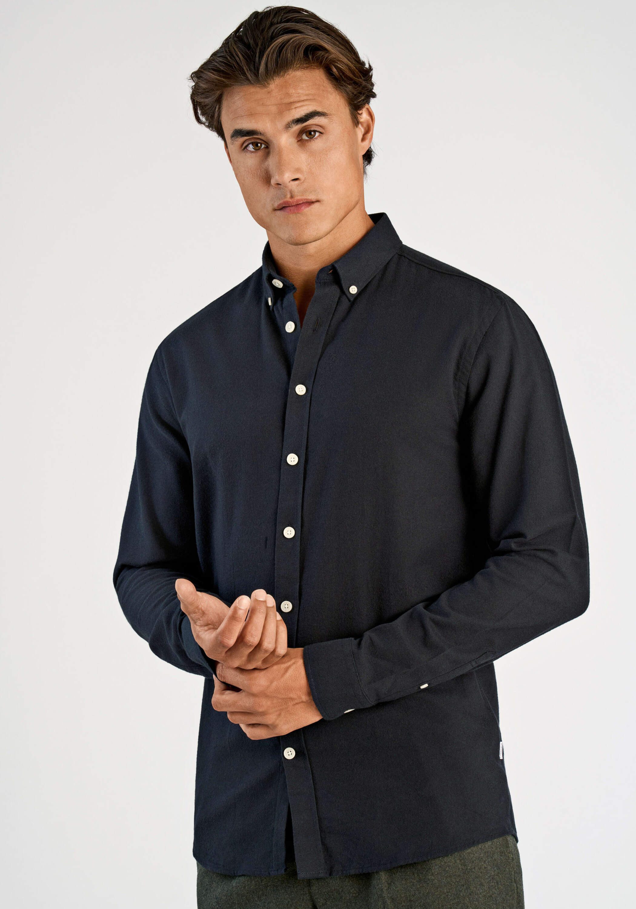 LINDBERGH Flanellhemd Flanellhemd (Langarm) Relaxed Fit