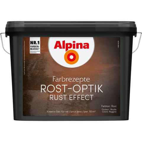 Alpina Strukturpaste Alpina Innenfarbe Rost-Optik 0,7 L rostbraun und