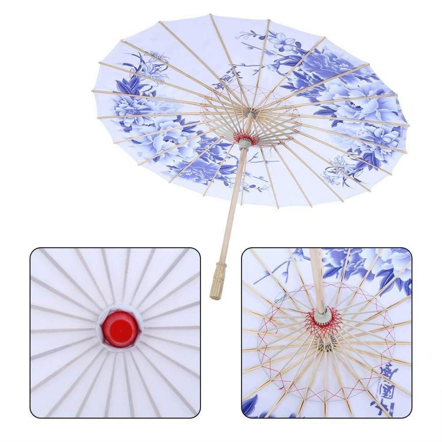 LuxusKollektion Langregenschirm Traditioneller Sonnenschirm Blau