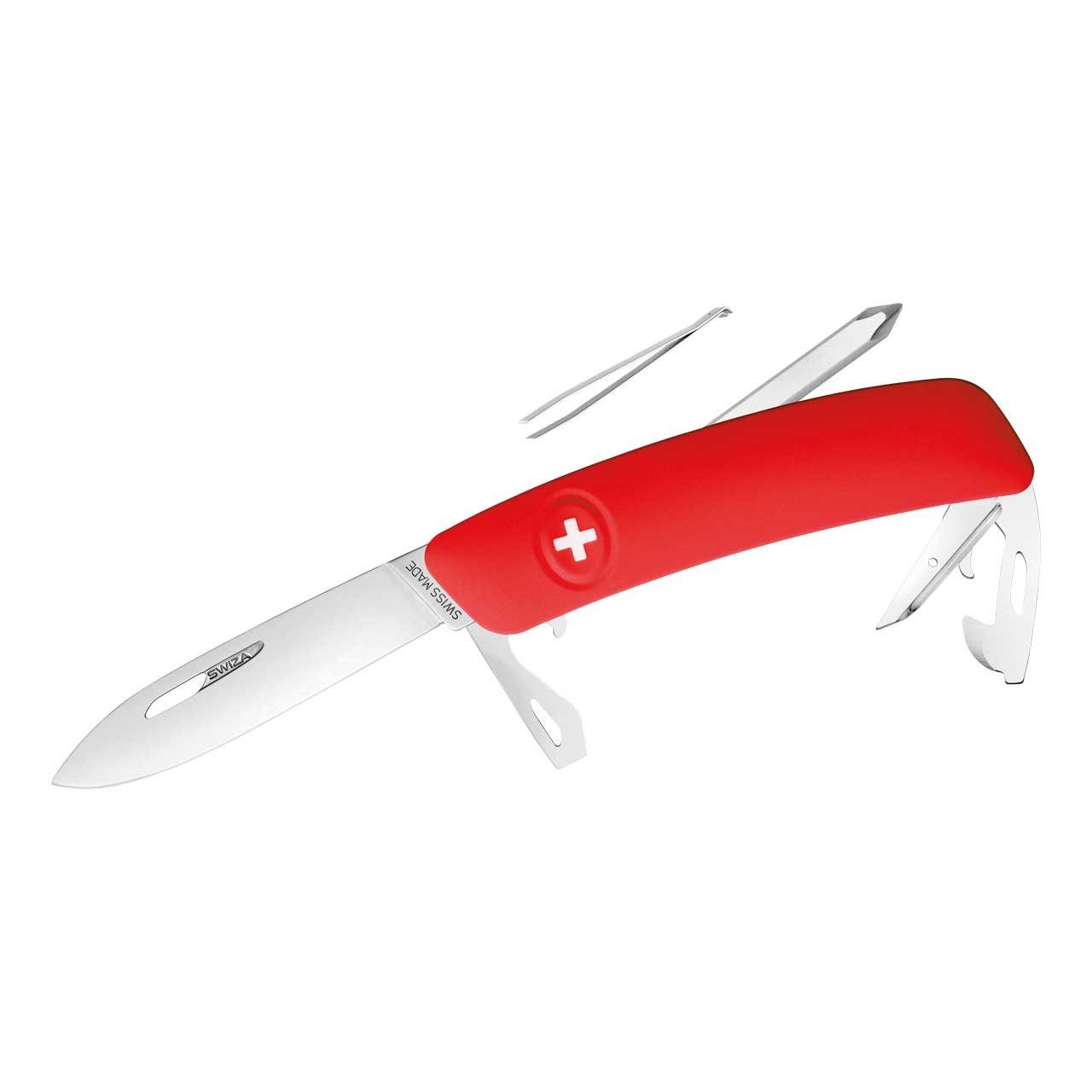 Herbertz Taschenmesser Herbertz 690401 SWIZA Messer D04 Taschenmesser 11 Funktionen Edelstahlklinge 7,5cm