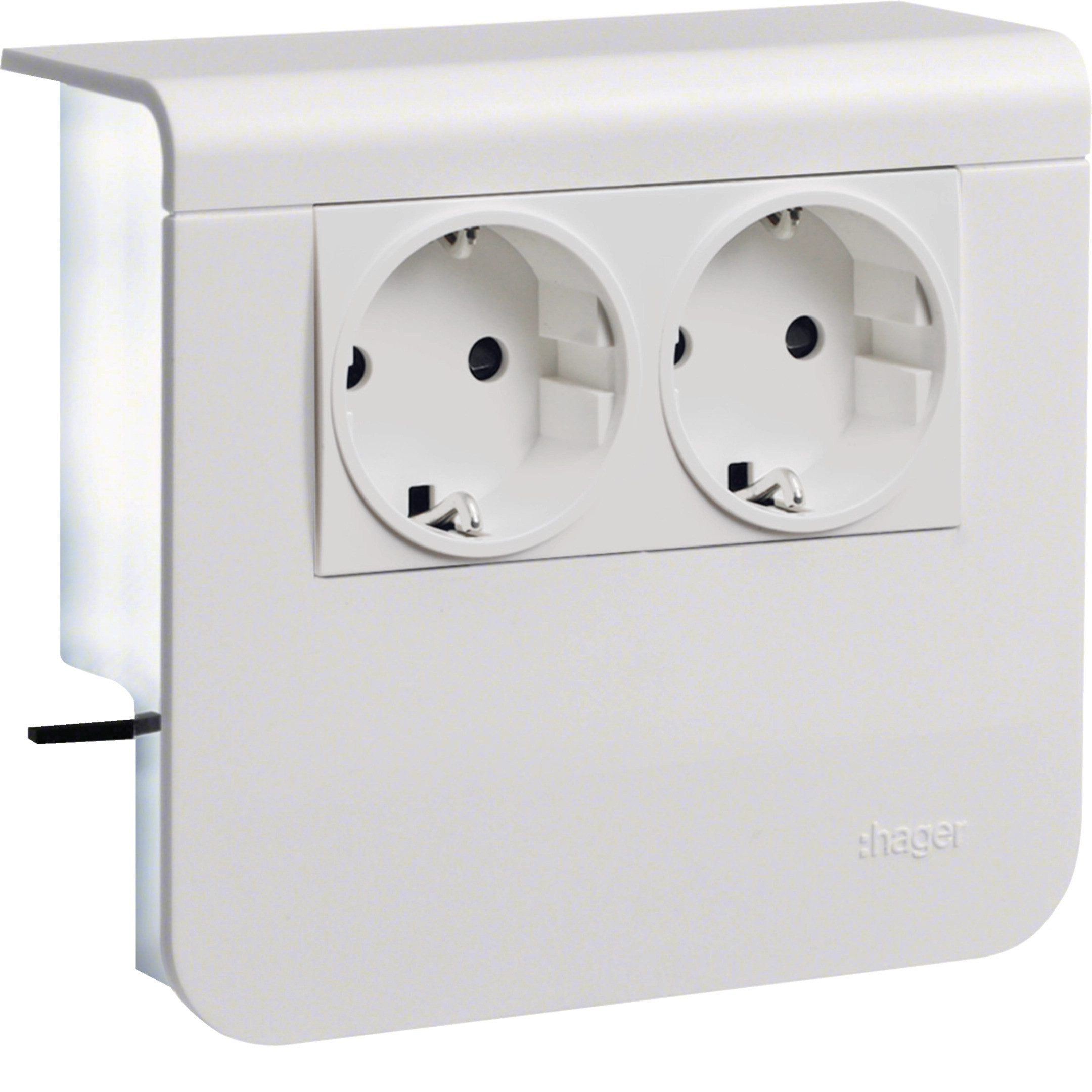Hager Kabelkanal Geräteträger Steckdose 2-fach, SL200559009010