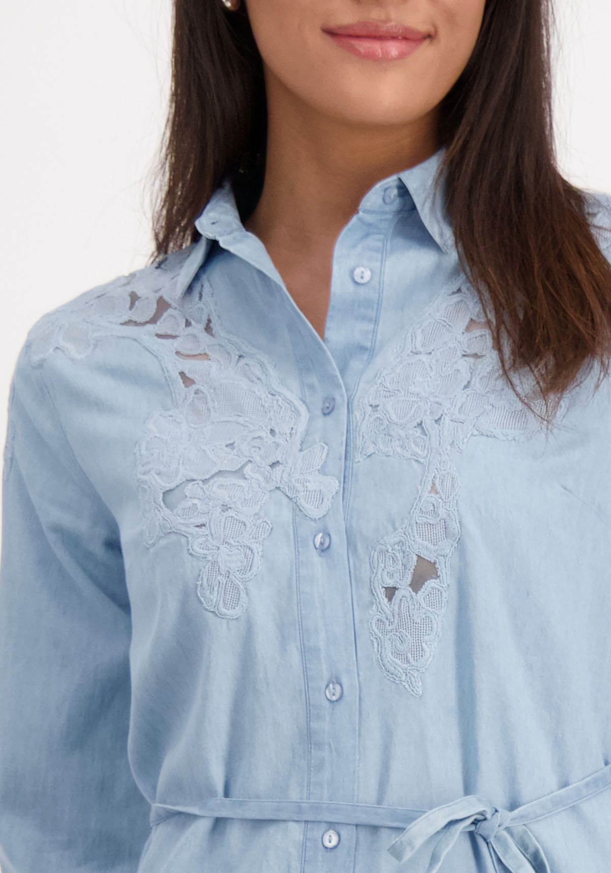 Monari Jeanskleid mit Bindegürtel