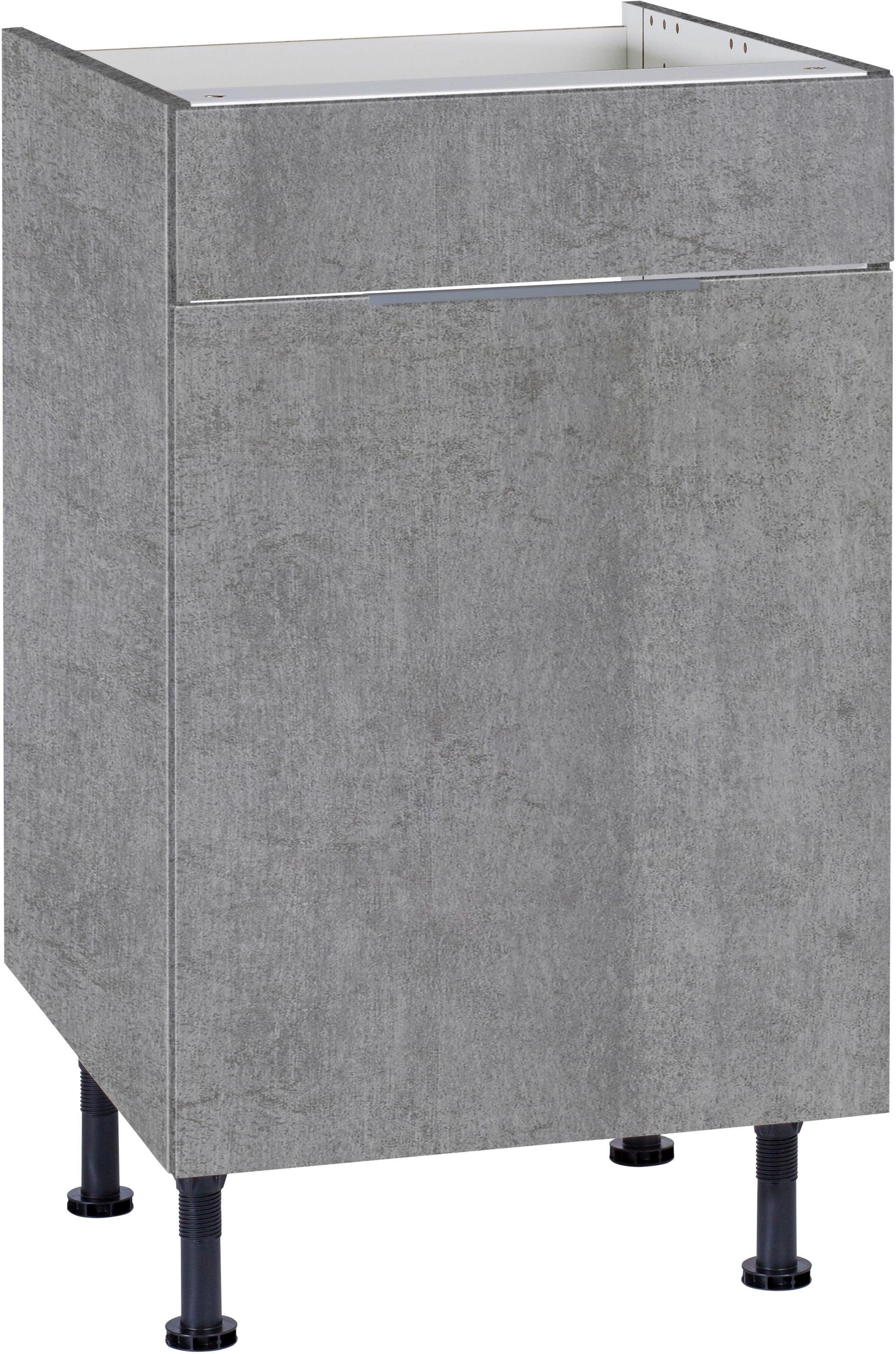 OPTIFIT Spülenschrank Tara, Breite 50 cm betonfarben | betonfarben