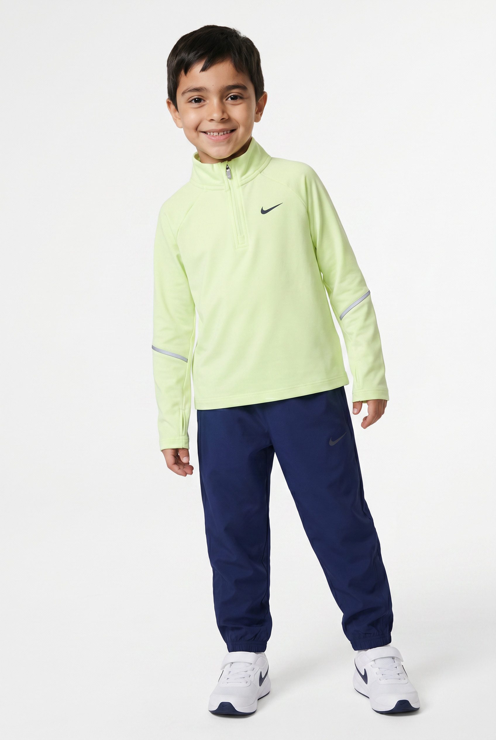 Nike Sportswear Trainingsanzug NKB K NK DF MILER HZ TOP PANT (2-tlg), zweiteiliger Anzug, für Kinder, leichtes Material, pflegeleicht