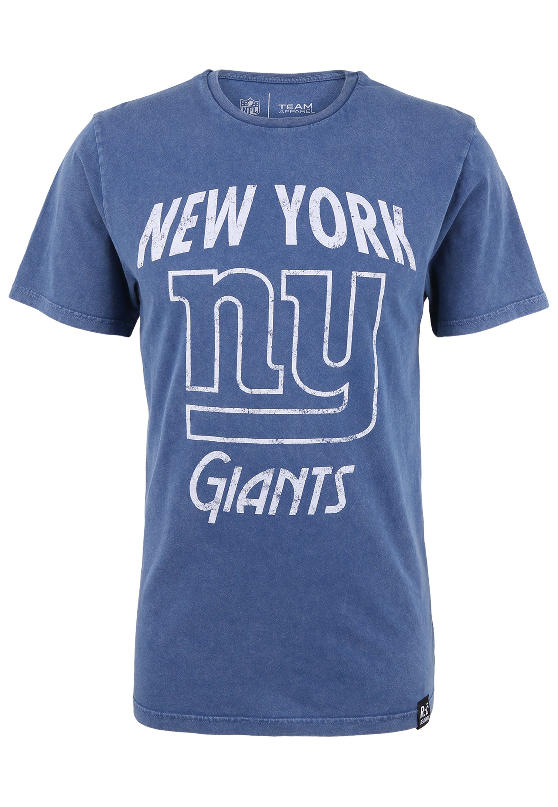 T-Shirt NFL Bio-Baumwolle Logo Recovered NY GOTS zertifizierte Giants