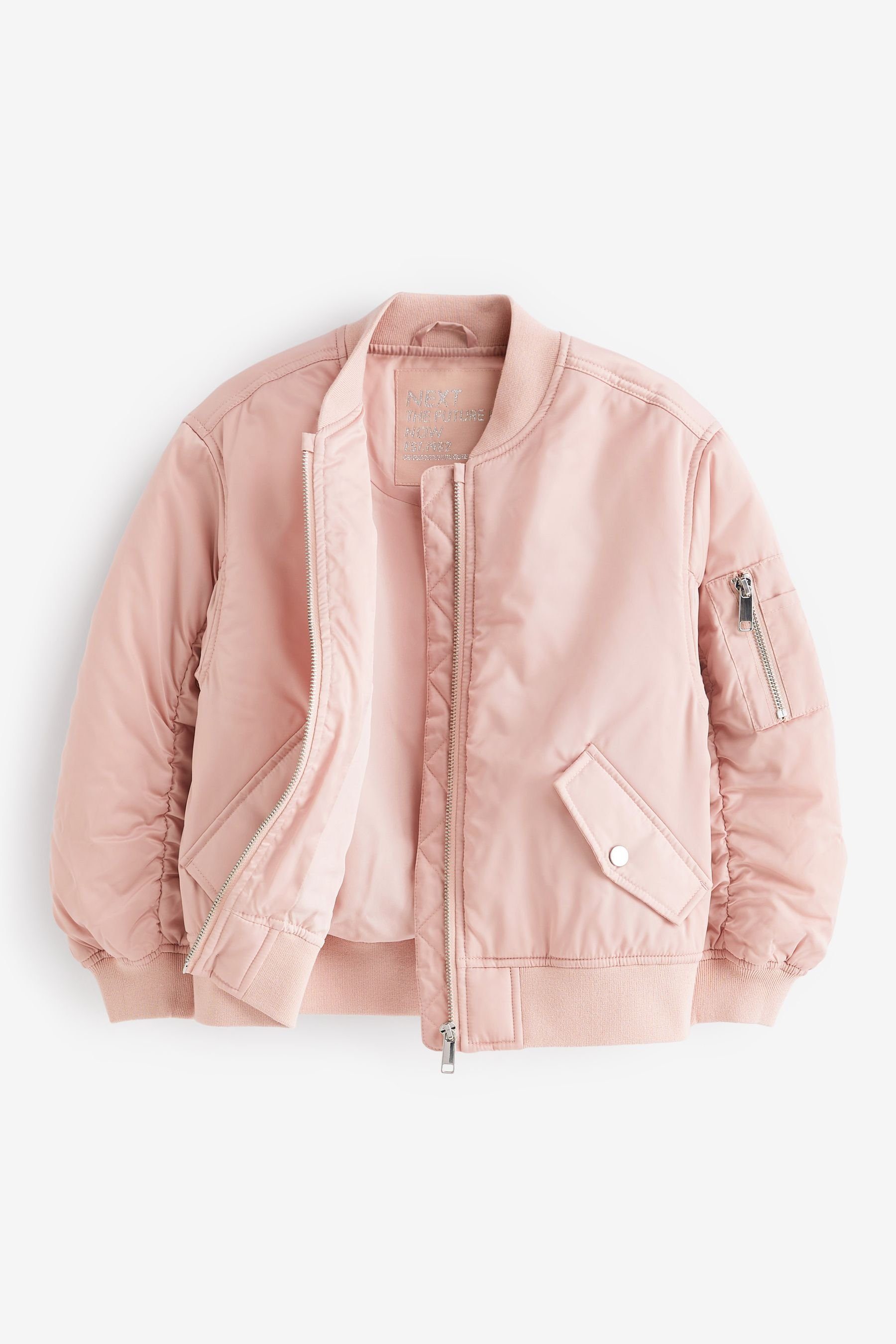 Pink aus Next Satin (1-St) Blouson Bomberjacke