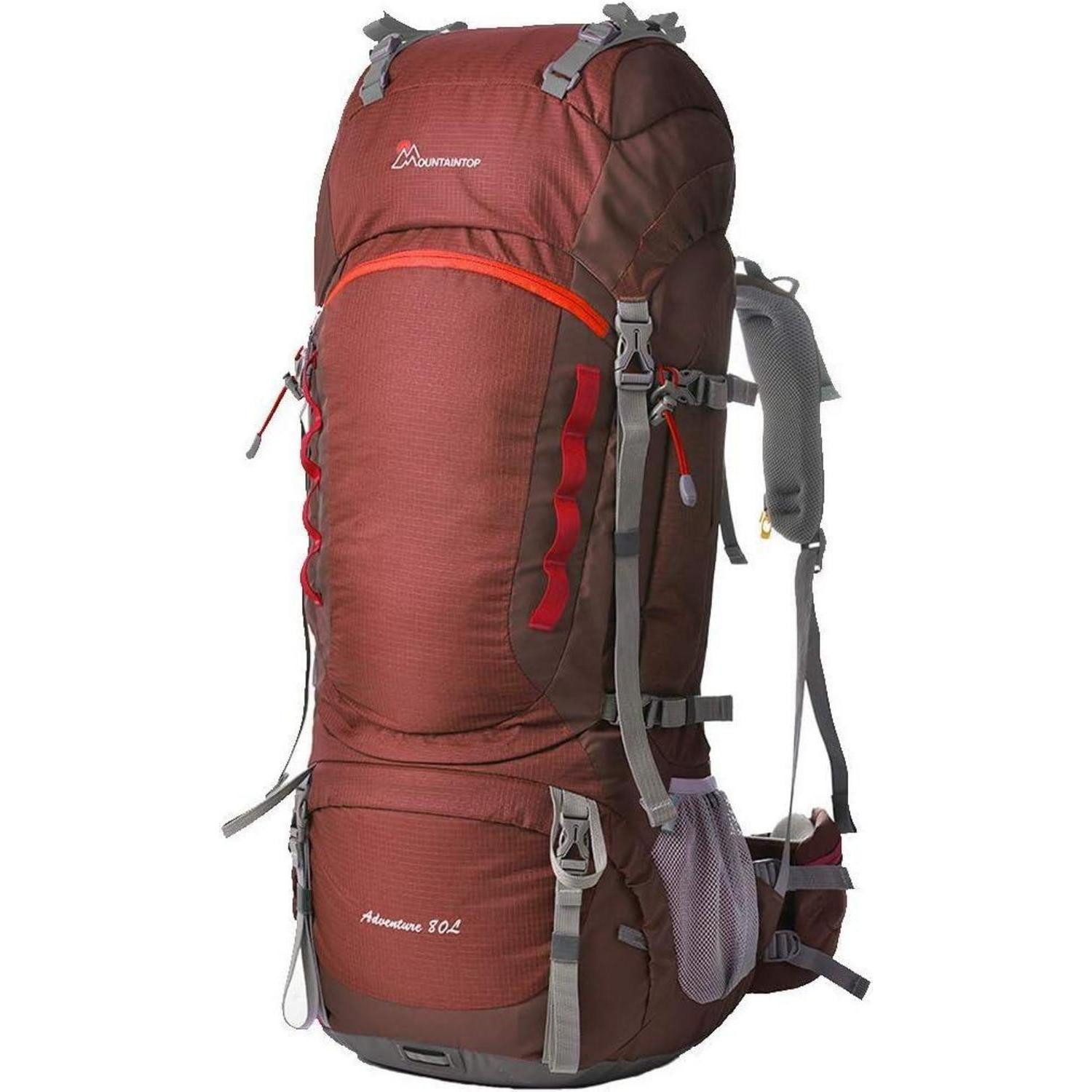 LuxusKollektion Trekkingrucksack Trekkingrucksack 80L Wanderrucksack Herren Damen Reiserucksack Rot