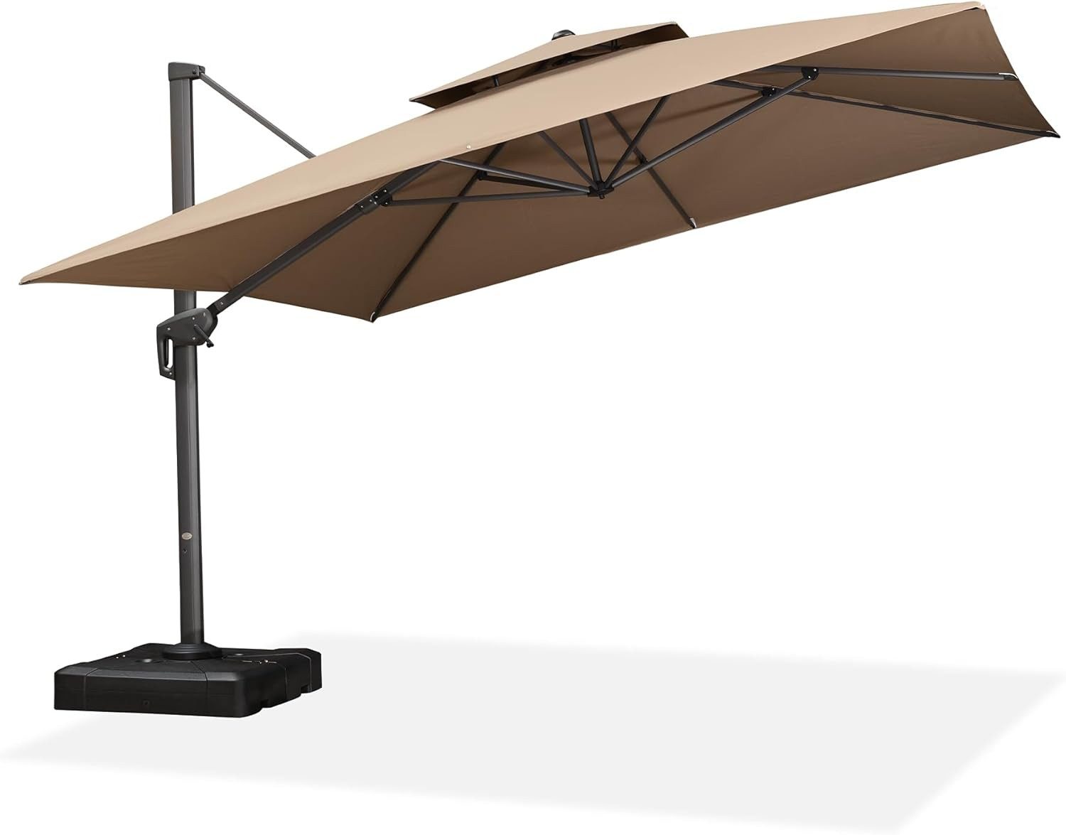 PURPLE LEAF Sonnenschirm Außenbereich Alu Doppeldach günstig online kaufen