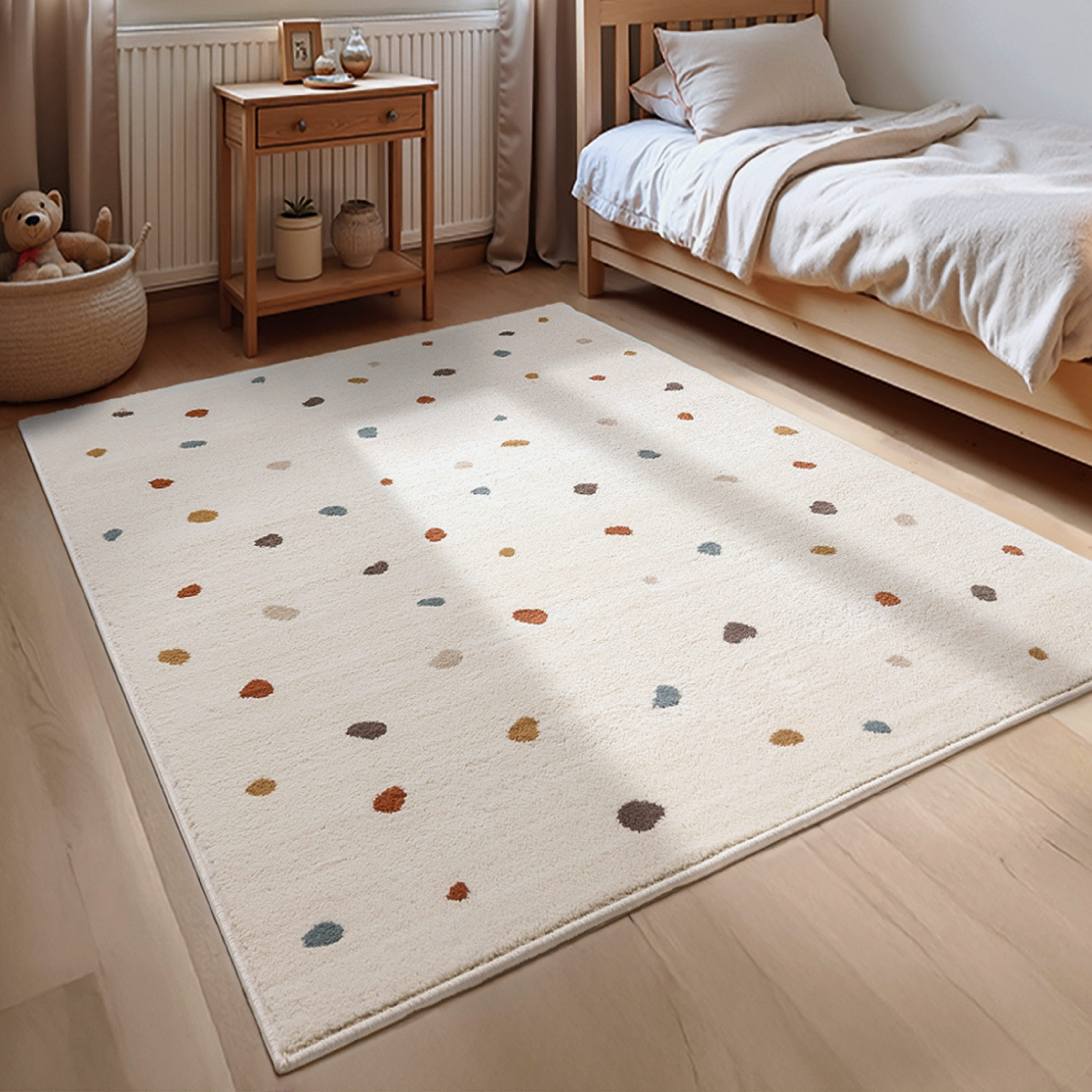 HANSE Home Kinderteppich Funny Dots, rechteckig, Höhe: 8 mm, Spielteppich, Kinderzimmer, Kurzflor, Spielunterlage, auch in rund