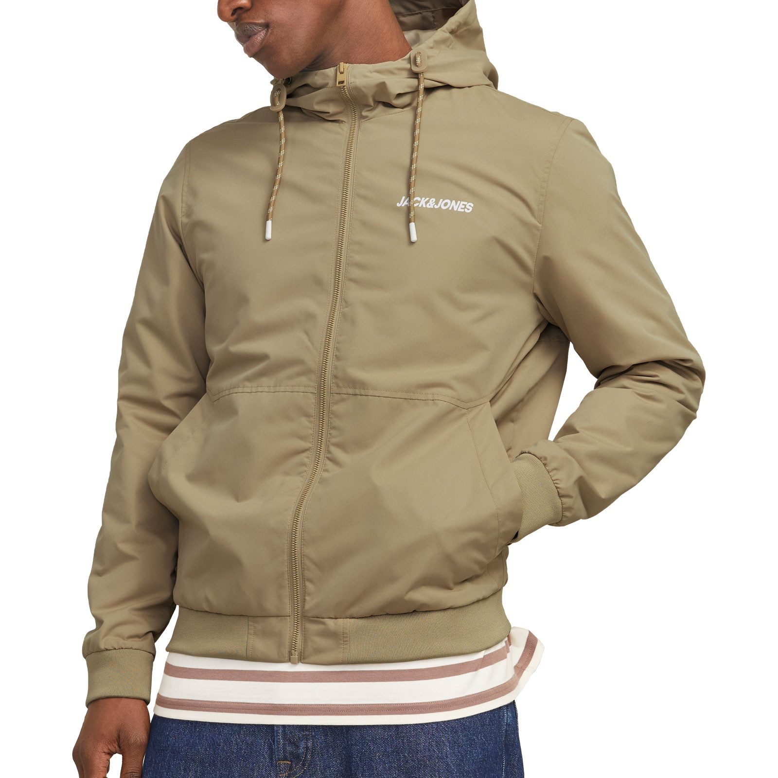 Jack & Jones Outdoorjacke JJERUSH HOOD BOMBER NOOS mit elastischem Bund günstig online kaufen
