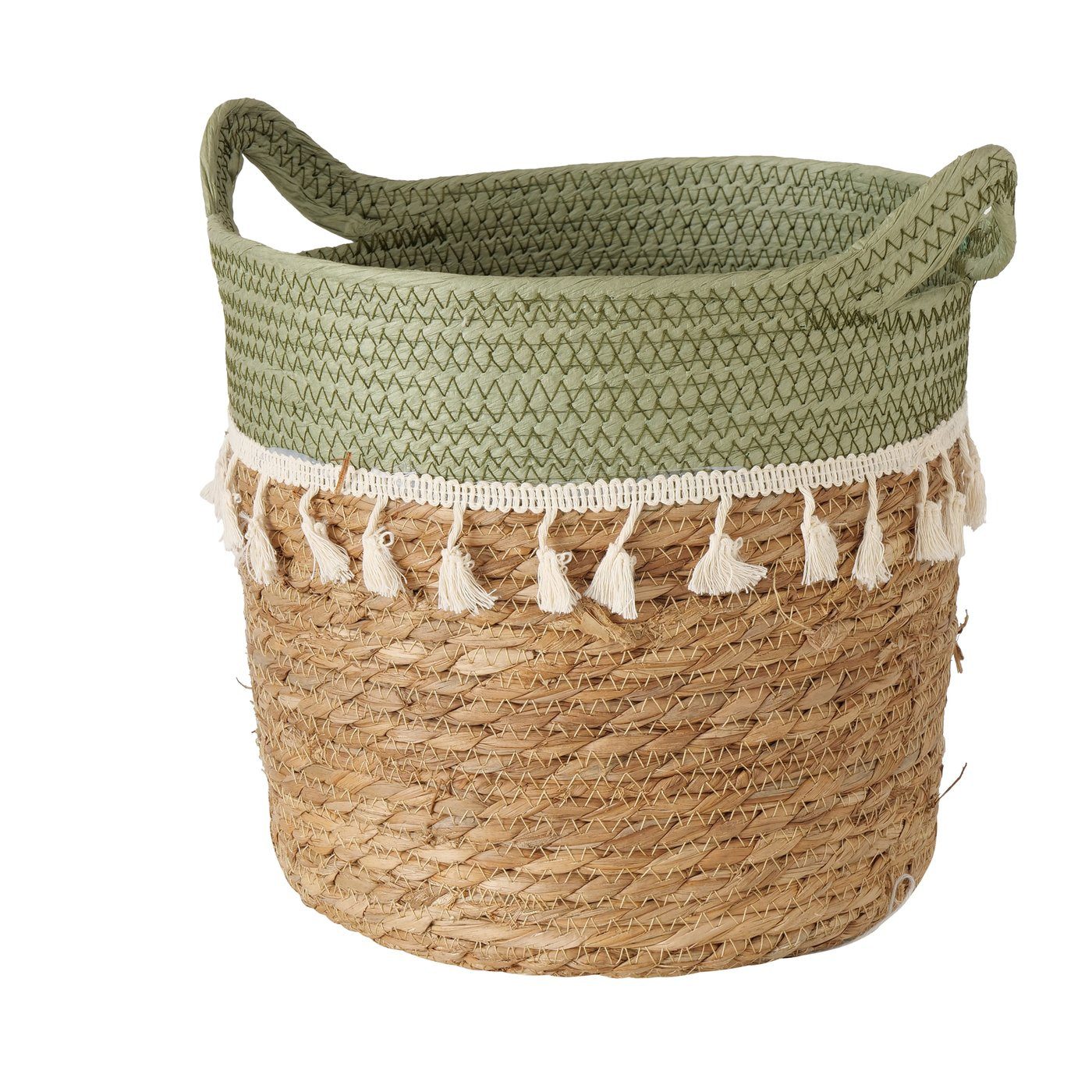 Aufbewahrungskorb Korb, Ø 30 cm, Farbe Grün oder Grau