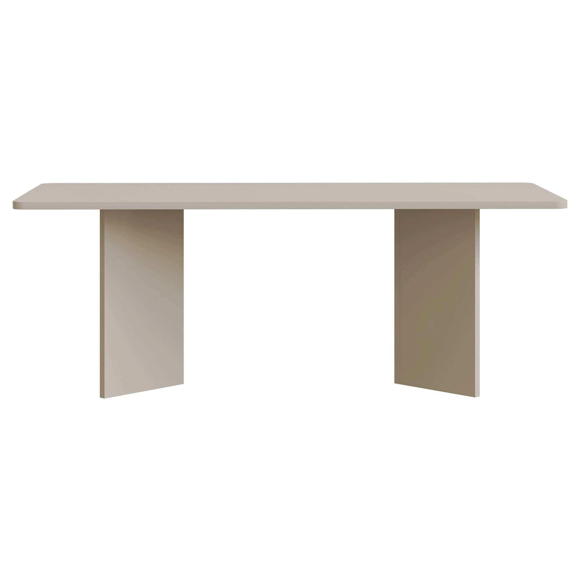 Selsey Esstisch QUBEO, rechteckig mit abgerundeten Kanten und Wangengestell 204×90 cm
