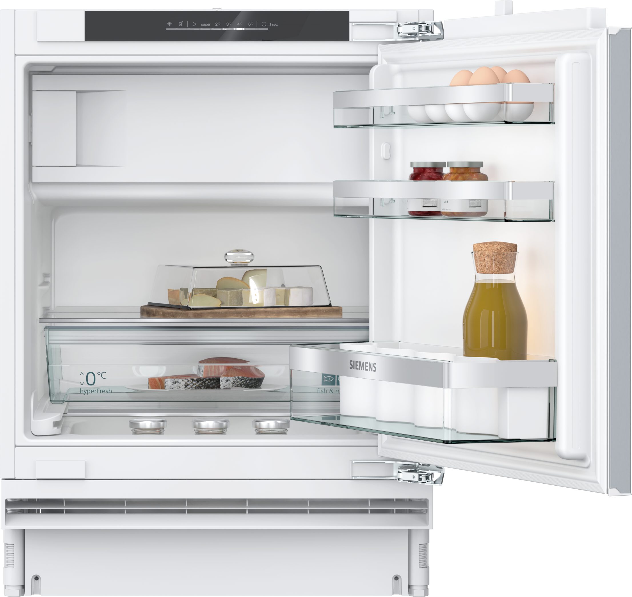 SIEMENS Einbaukühlschrank iQ500 KU22LADD0, 82 cm hoch, 59,8 cm breit, HyperFresh 0 °C plus: hält Fisch und Fleisch länger frisch