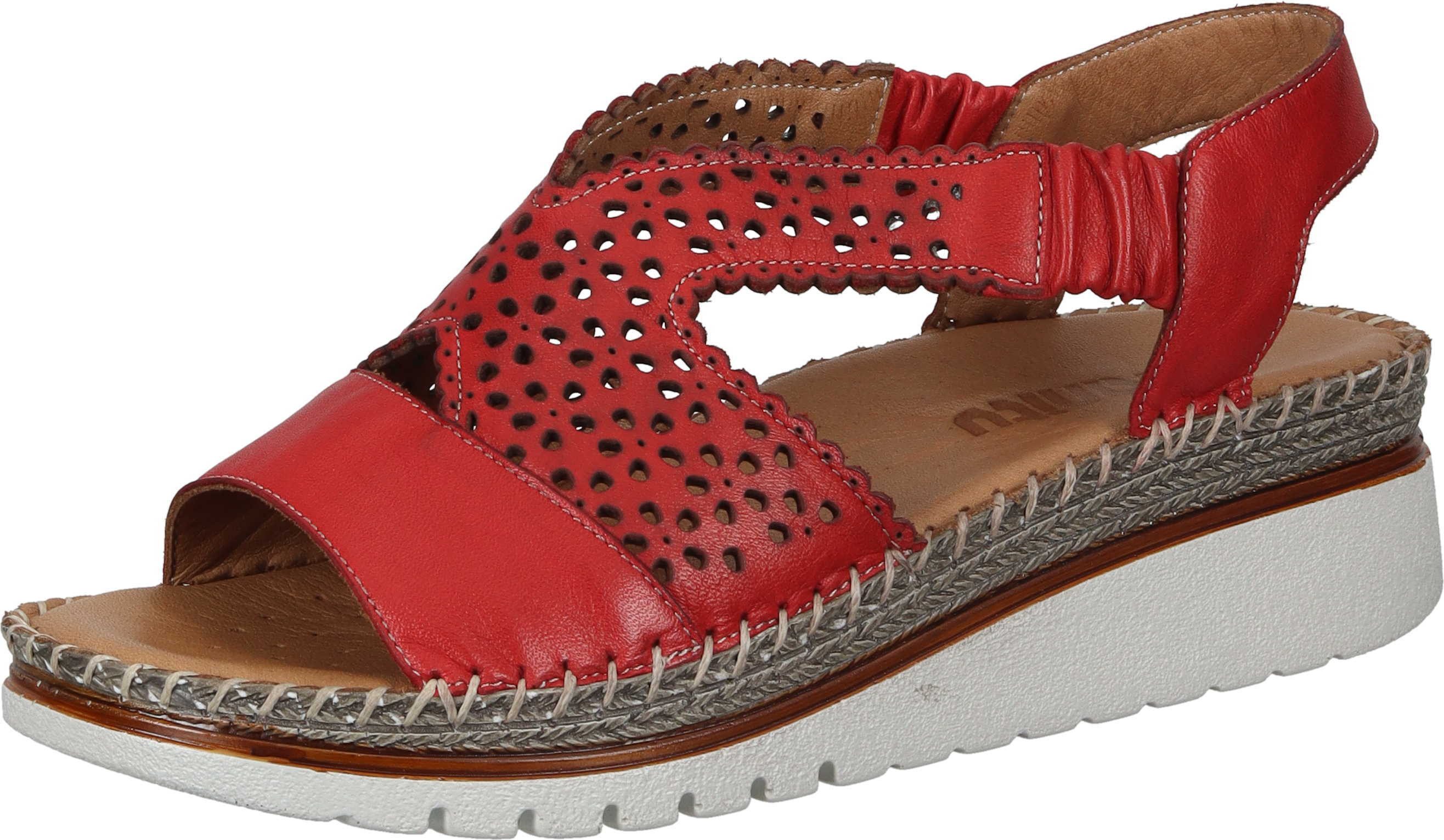 Manitu Sandaletten Sandalette mit Gummizug