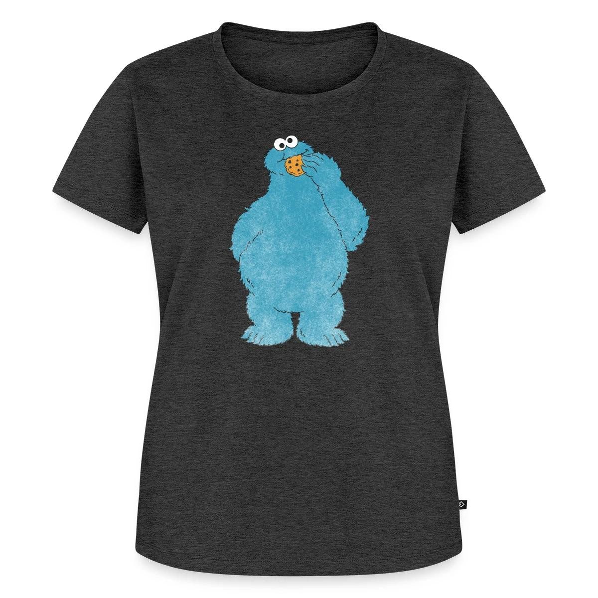 Spreadshirt T-Shirt Sesamstraße Krümelmonster Naschen Frauen Premium T-Shirt (1-tlg)