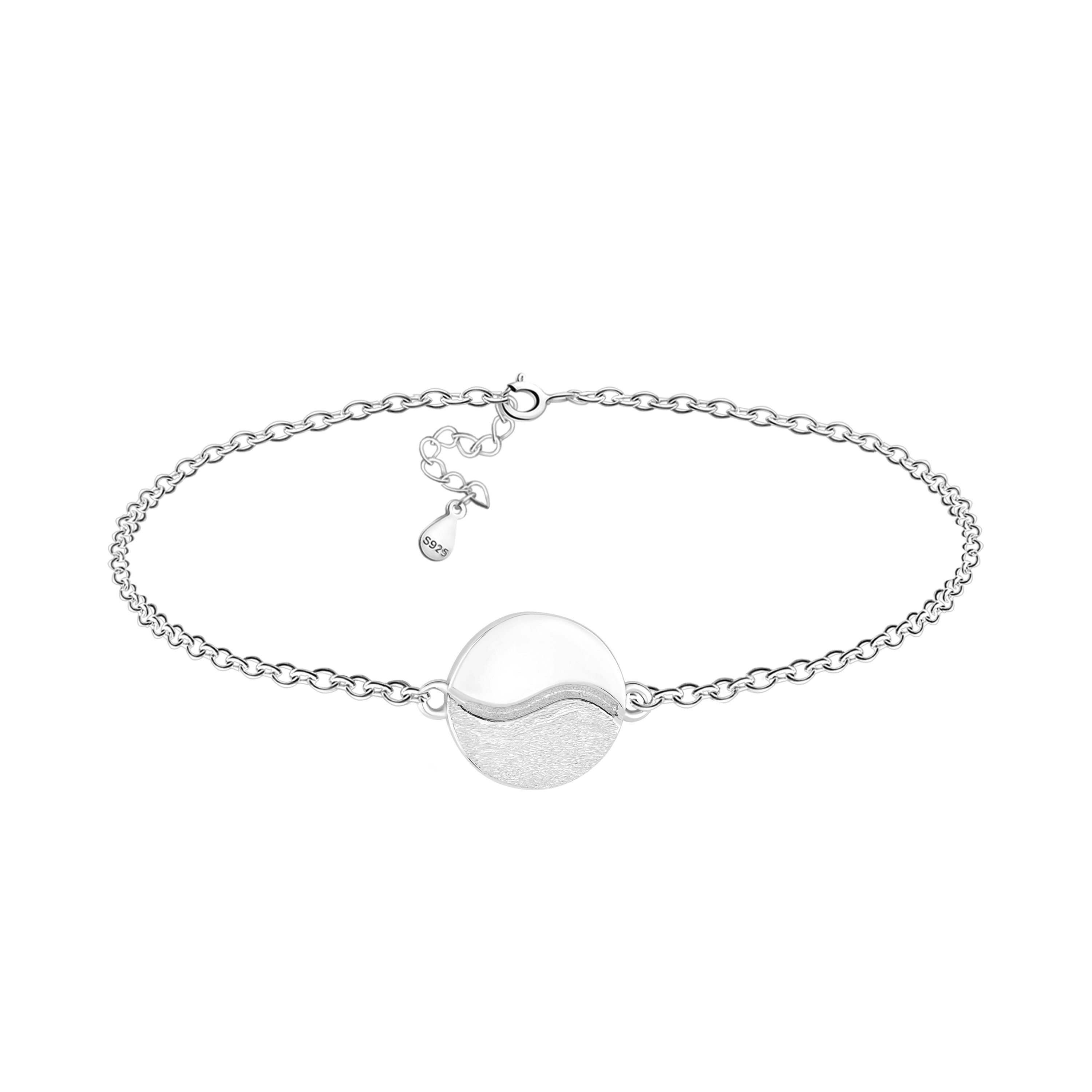 Sofia Milani Armband Gebürstetes Ying Yang (Armband), 925 Silber Damen Schmuck - B0328