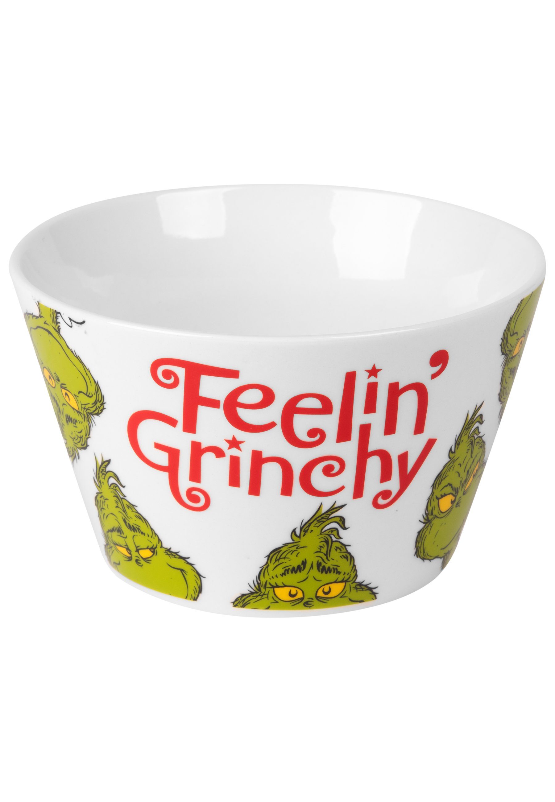 United Labels® Müslischale The Grinch Schüssel - Feelin Grinchy Müslischale Schale Weiß 500ml, Porzellan