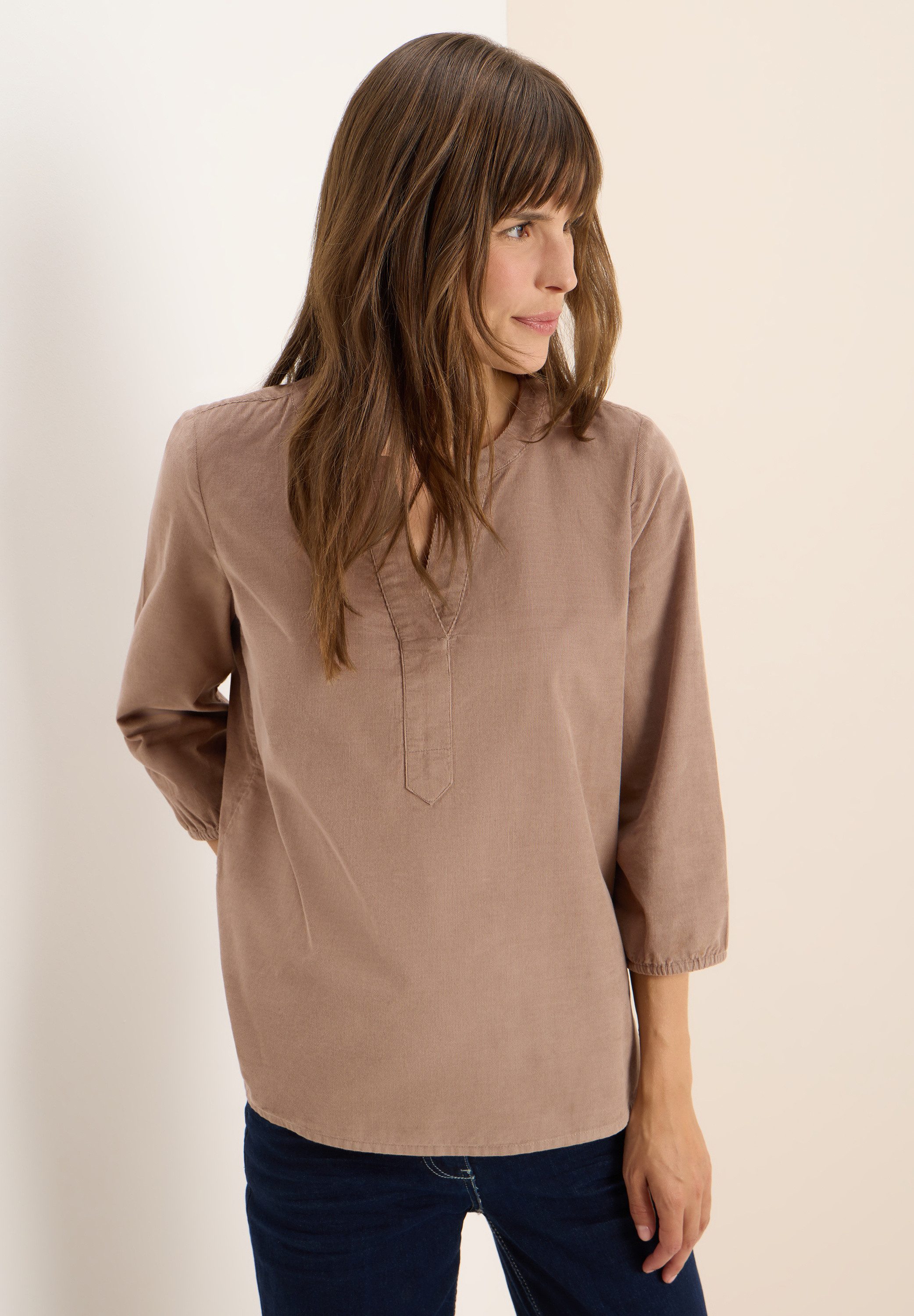 CECIL Schlupfbluse in softer Cordstruktur aus reiner Baumwolle günstig online kaufen
