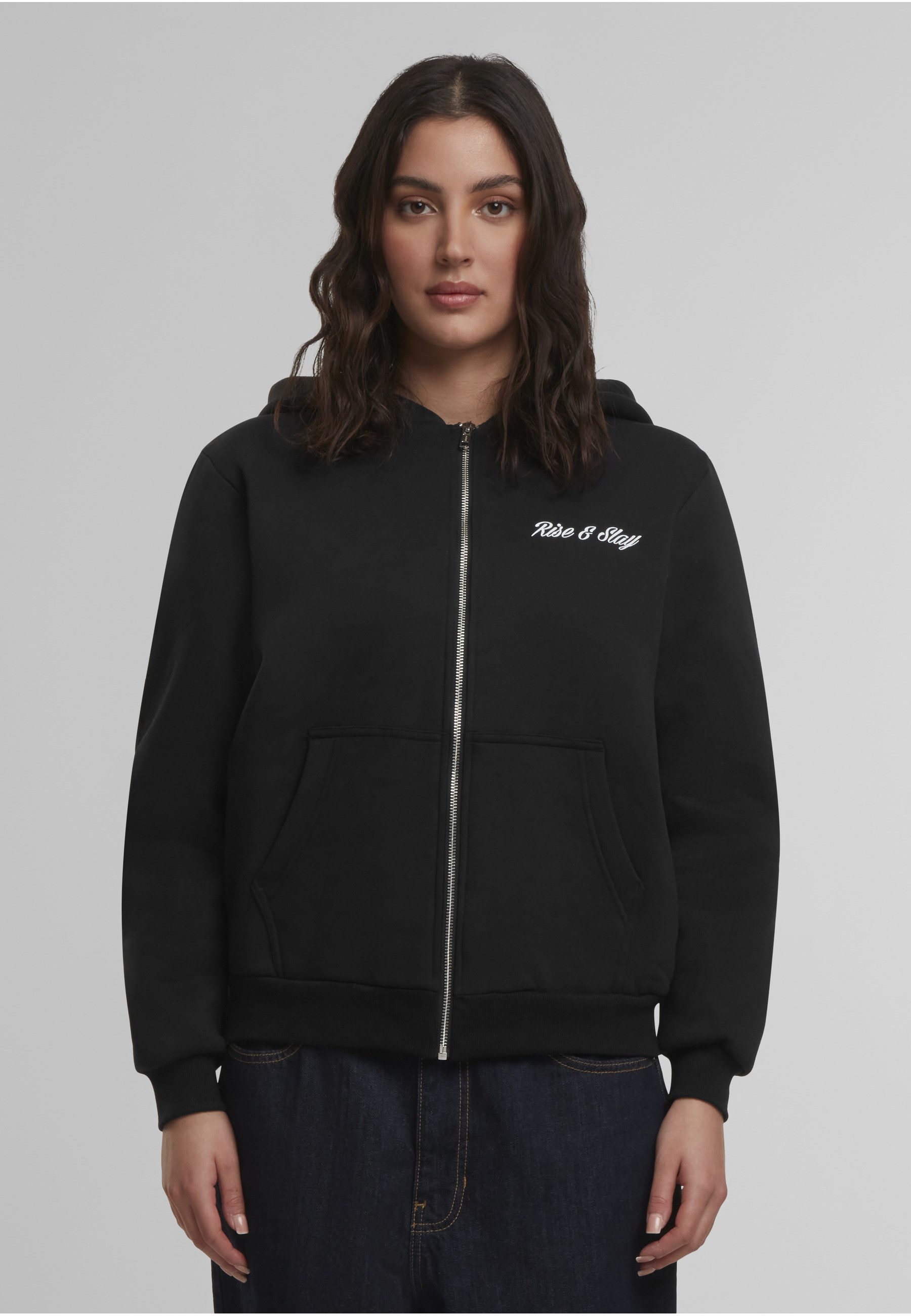 Miss Tee Sweatjacke Miss Tee Rise & Slay Ladies Fluffy Zip Hoody