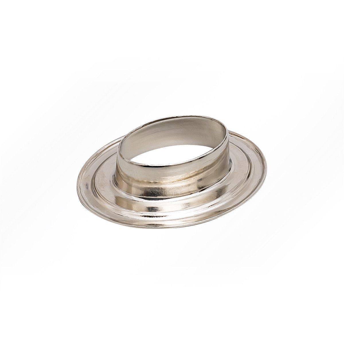 LYSEL® Ösengleiter Ovalöse Messing vernickelt 19,5x12mm, (1-St), 19.5 x 12 x 9 mm [L x B x H]